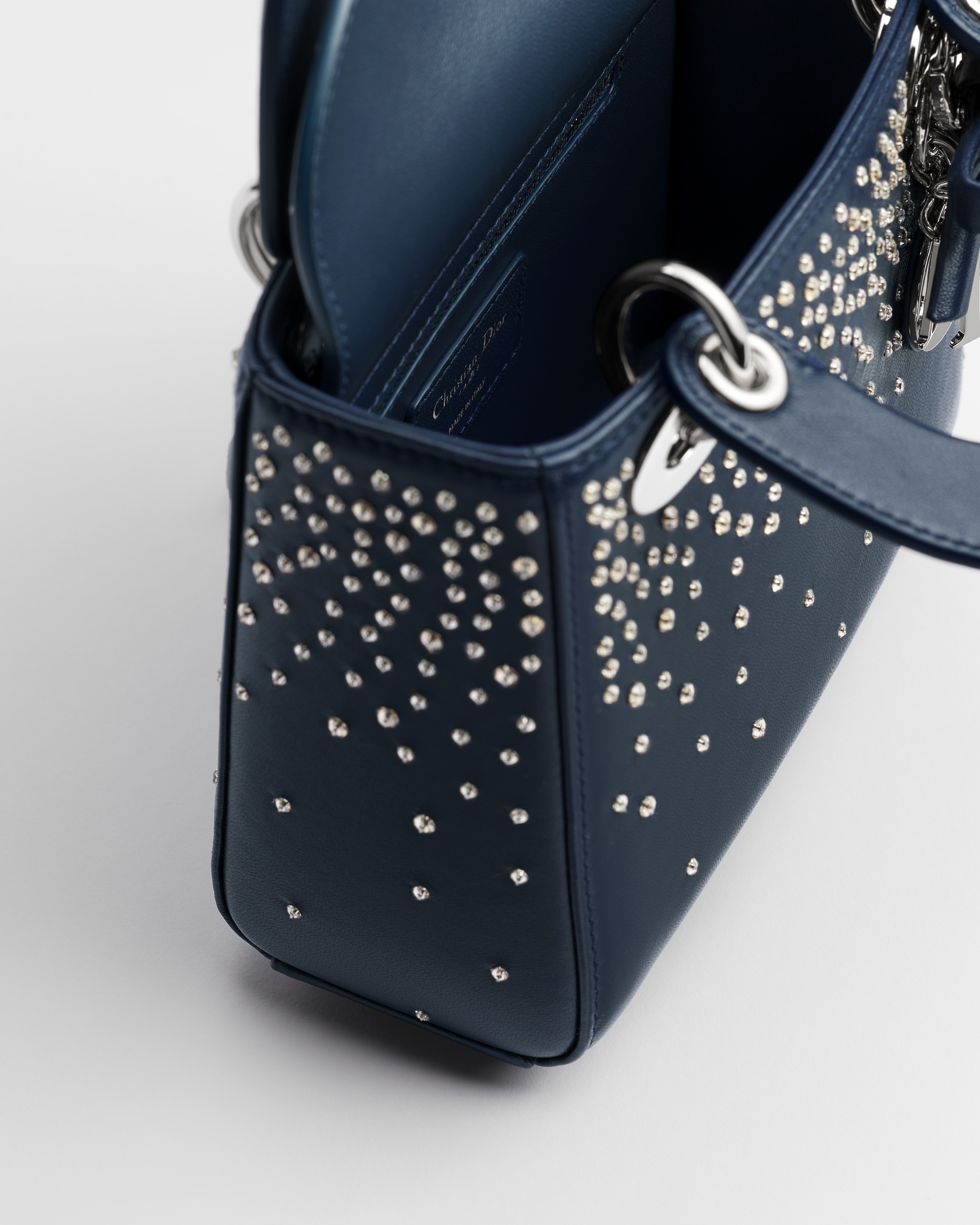 DiorAlps Mini Lady Dior Bag with Chain Deep Blue Dior Galaxy