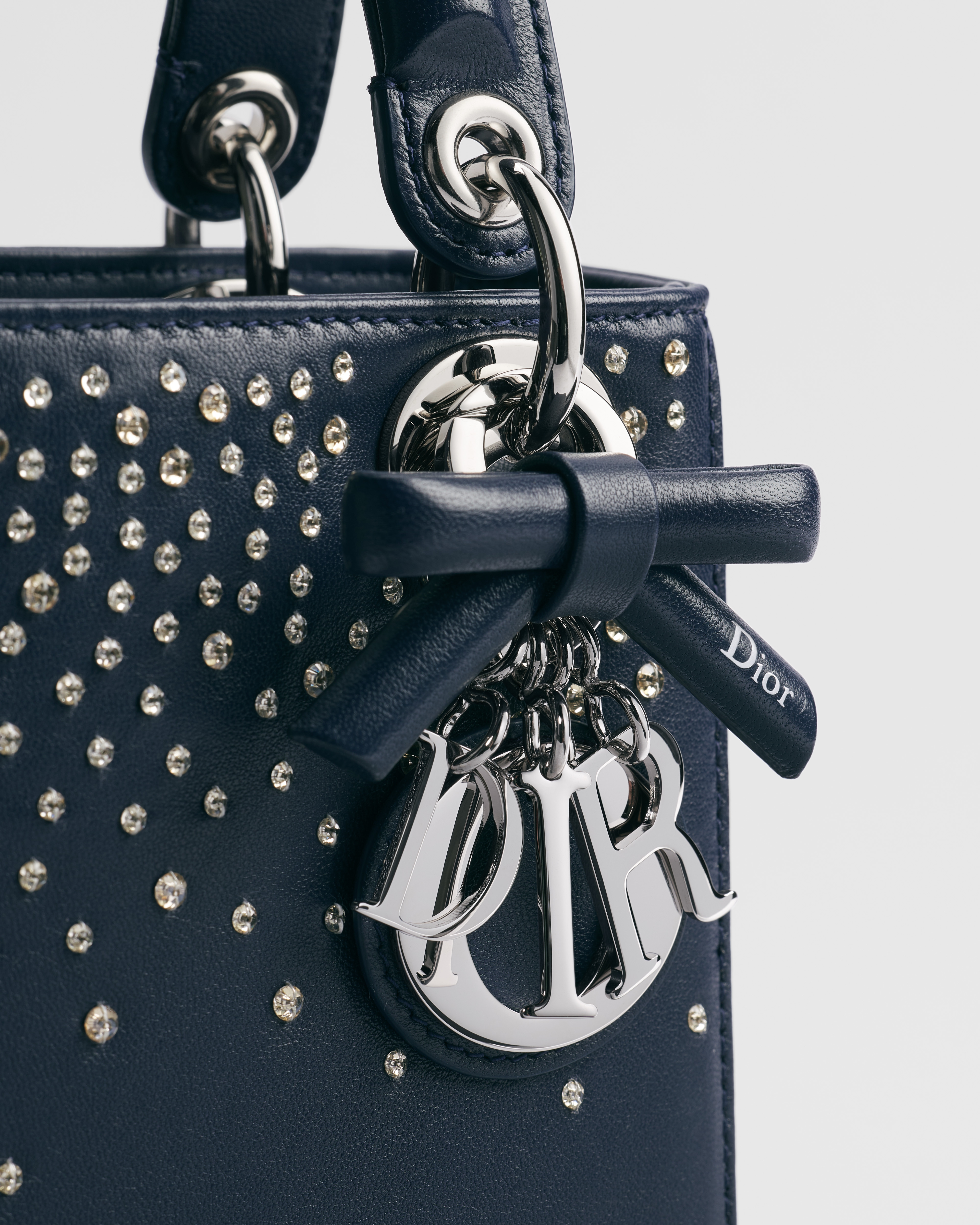 DiorAlps Mini Lady Dior Bag with Chain Deep Blue Dior Galaxy