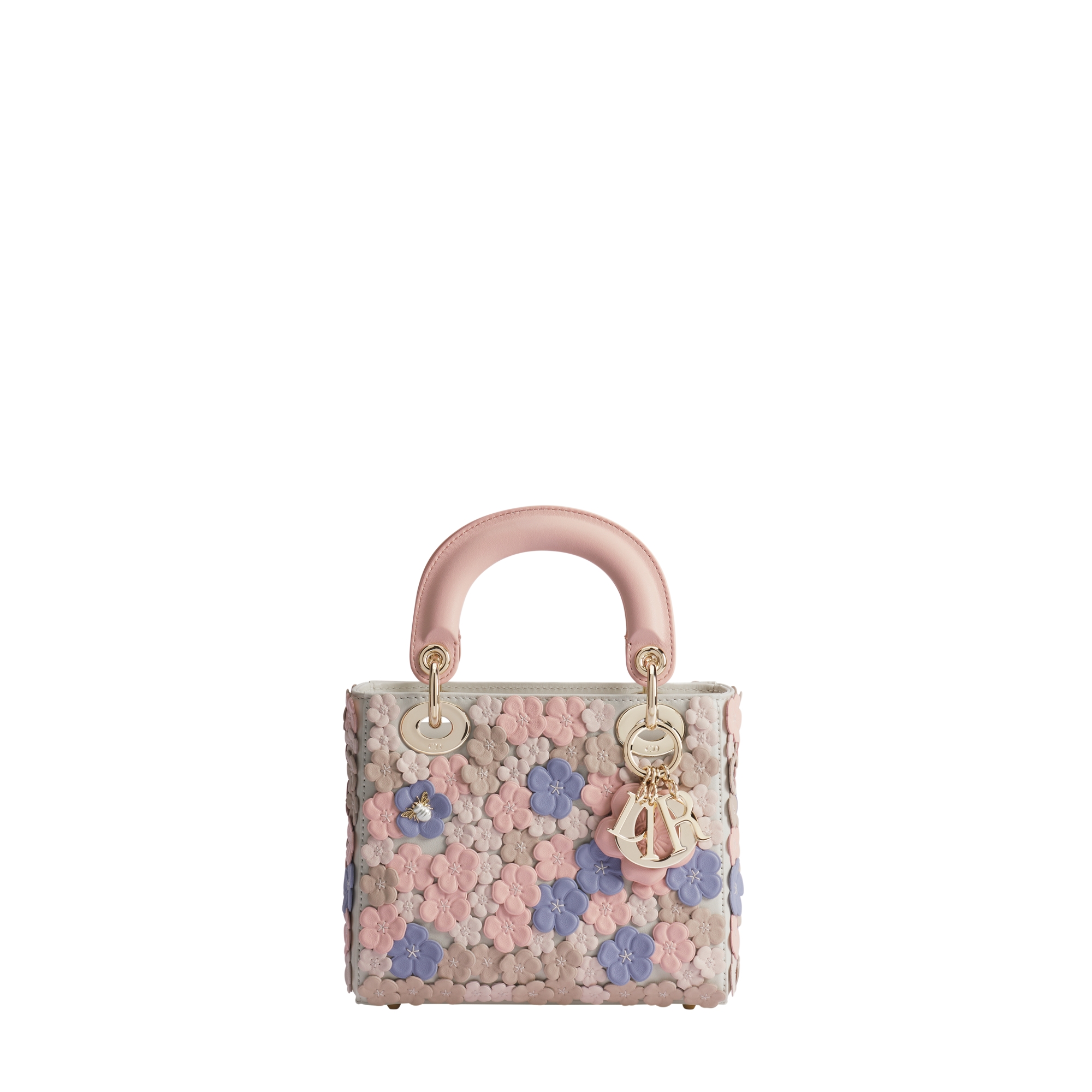Mini Lady Dior Bag with Strap Multicolor Dior Buttercup Allover Embroidered Lambskin E01