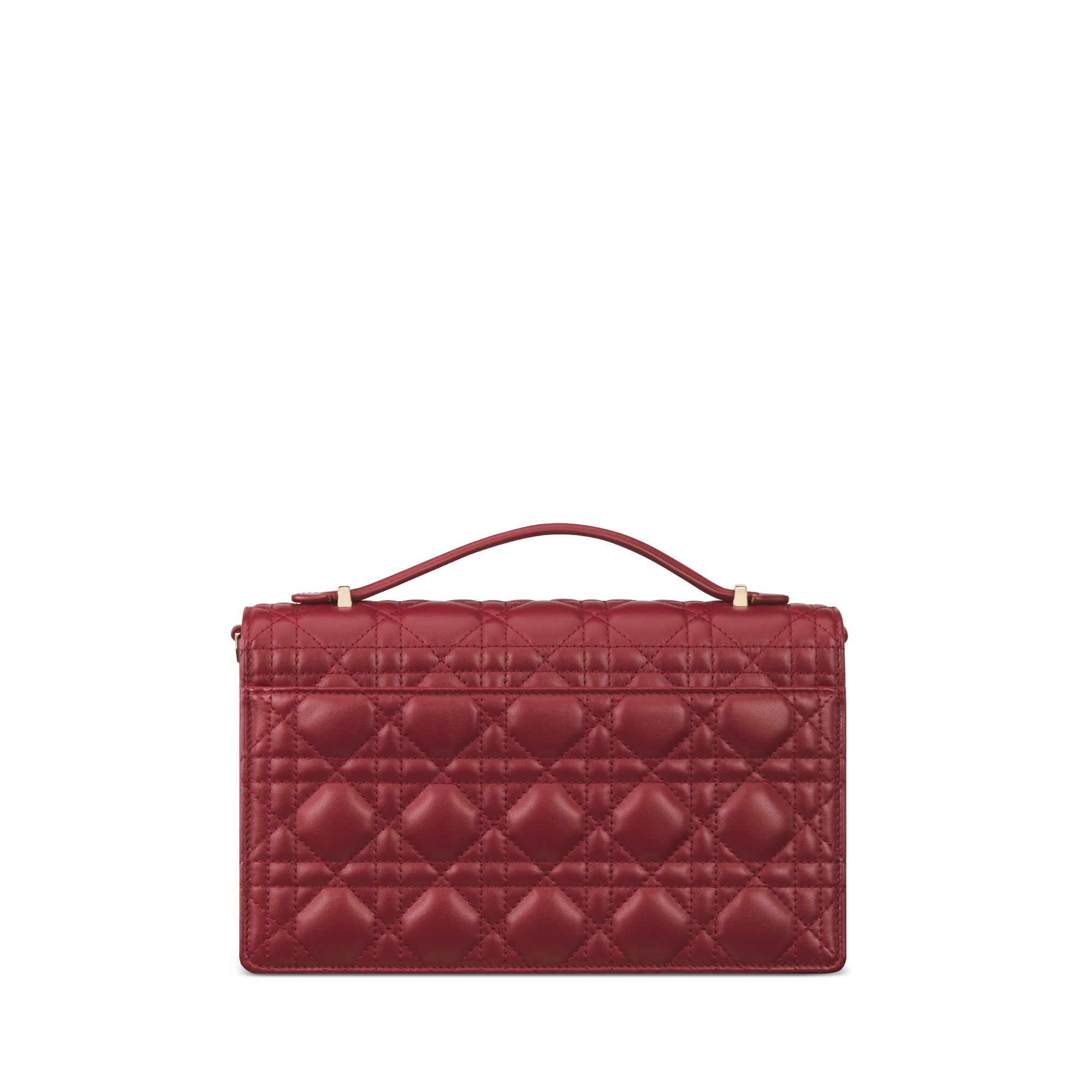 Sac Top Handle My Dior Cuir d'agneau Cannage rouge cerise E08