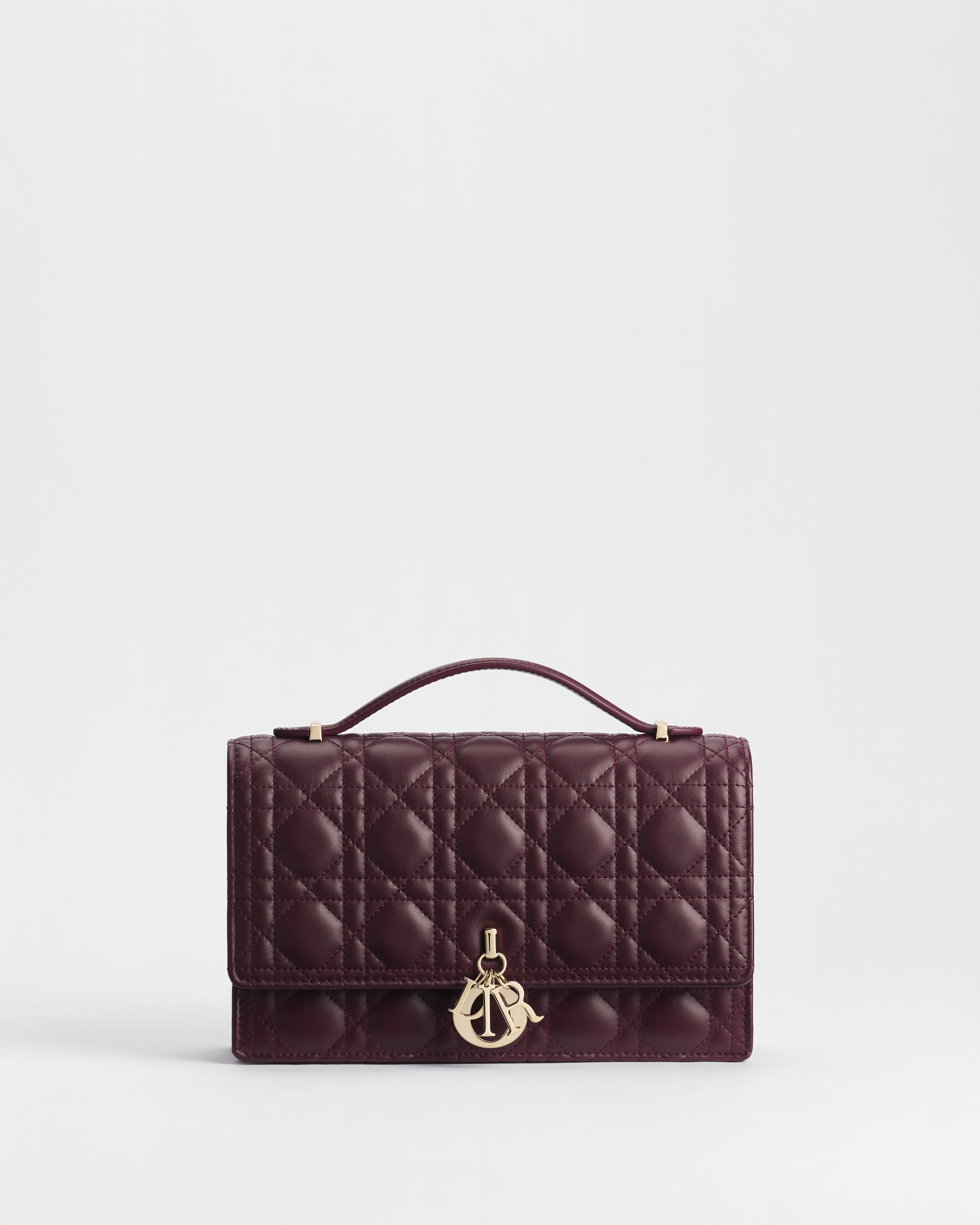 My Dior Top Handle Bag Deep Amaranth Cannage Lambskin E01