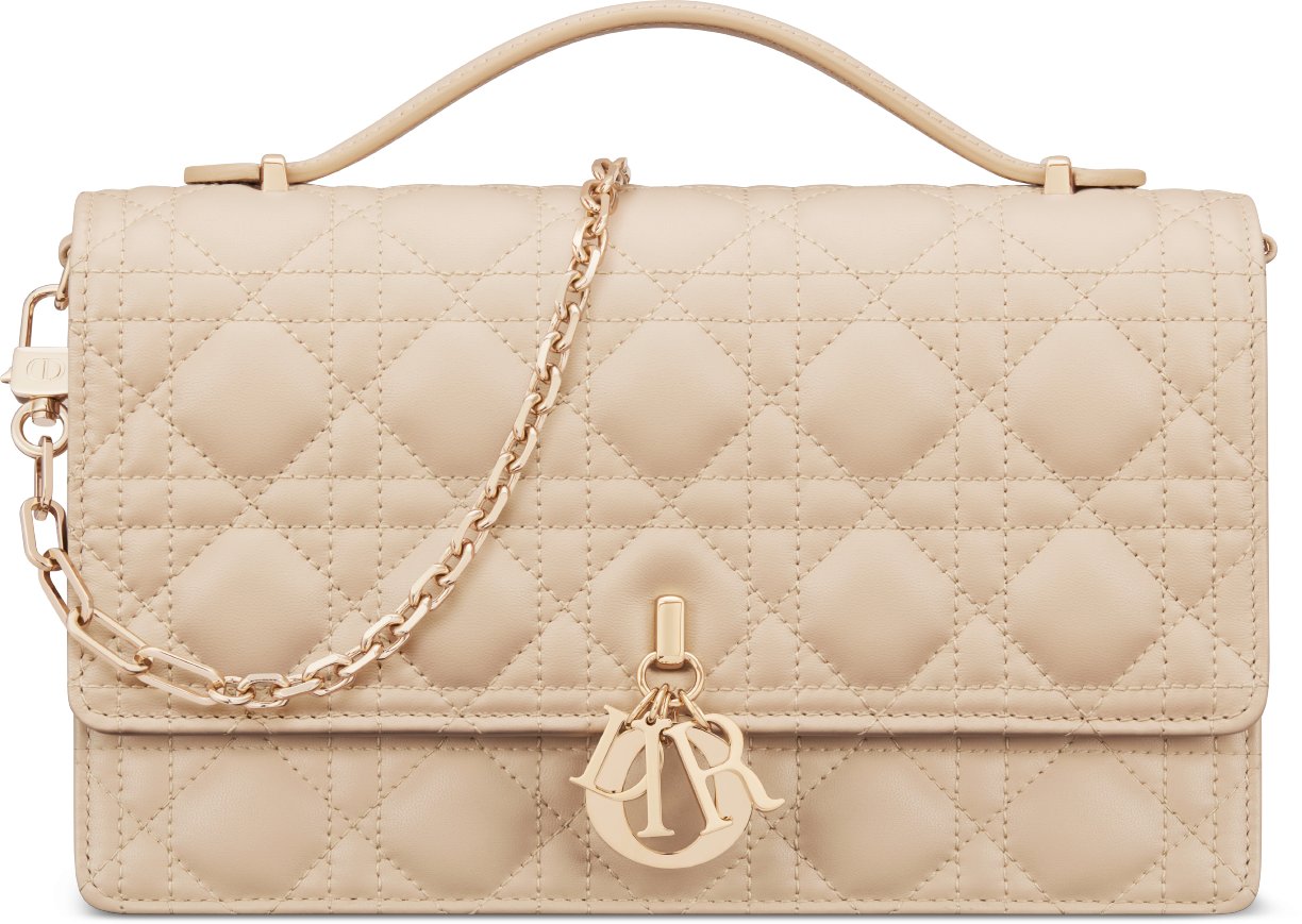 My Dior Top Handle Bag Deep Ocean Blue Cannage Lambskin DIOR