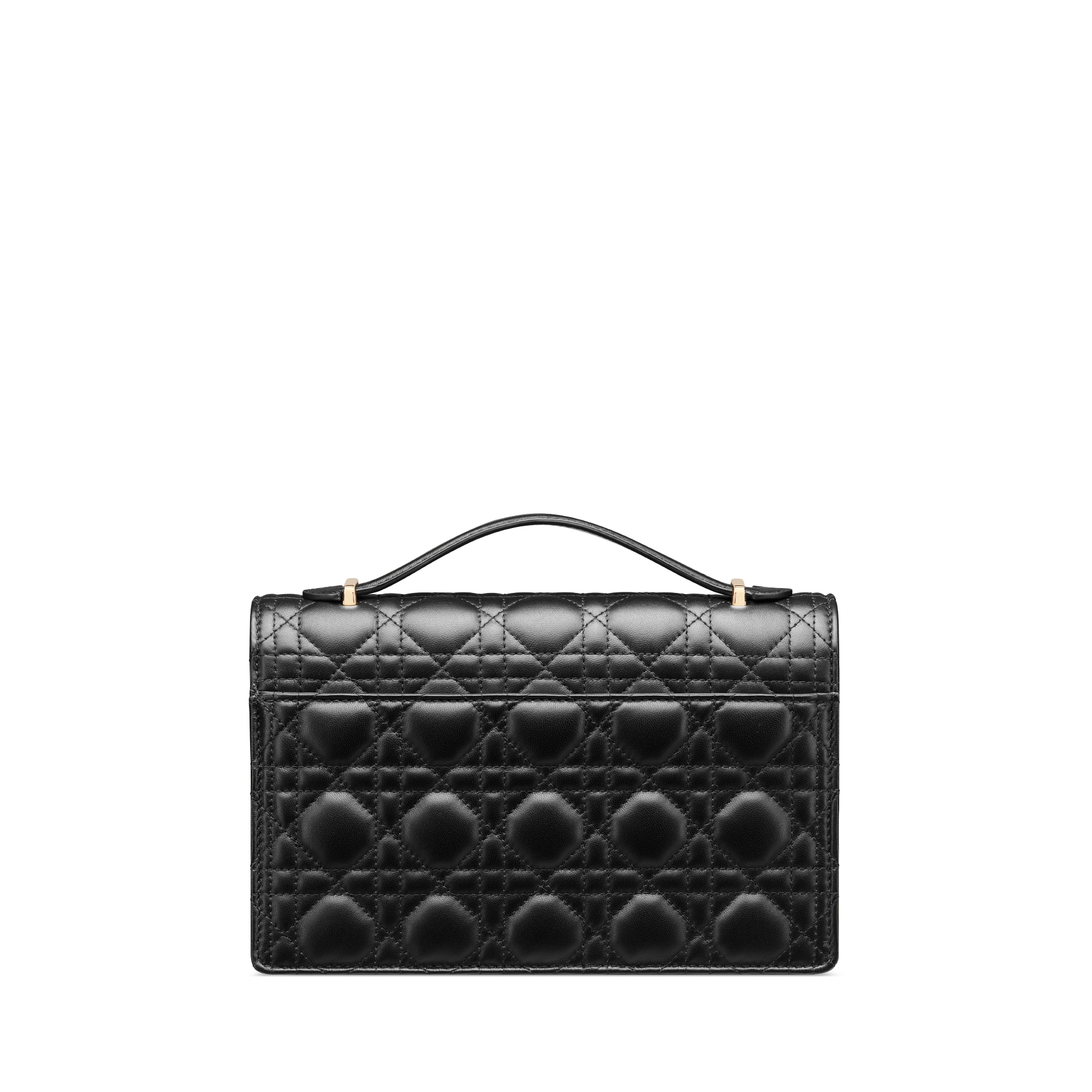 My Dior Top Handle Bag Black Cannage Lambskin E08