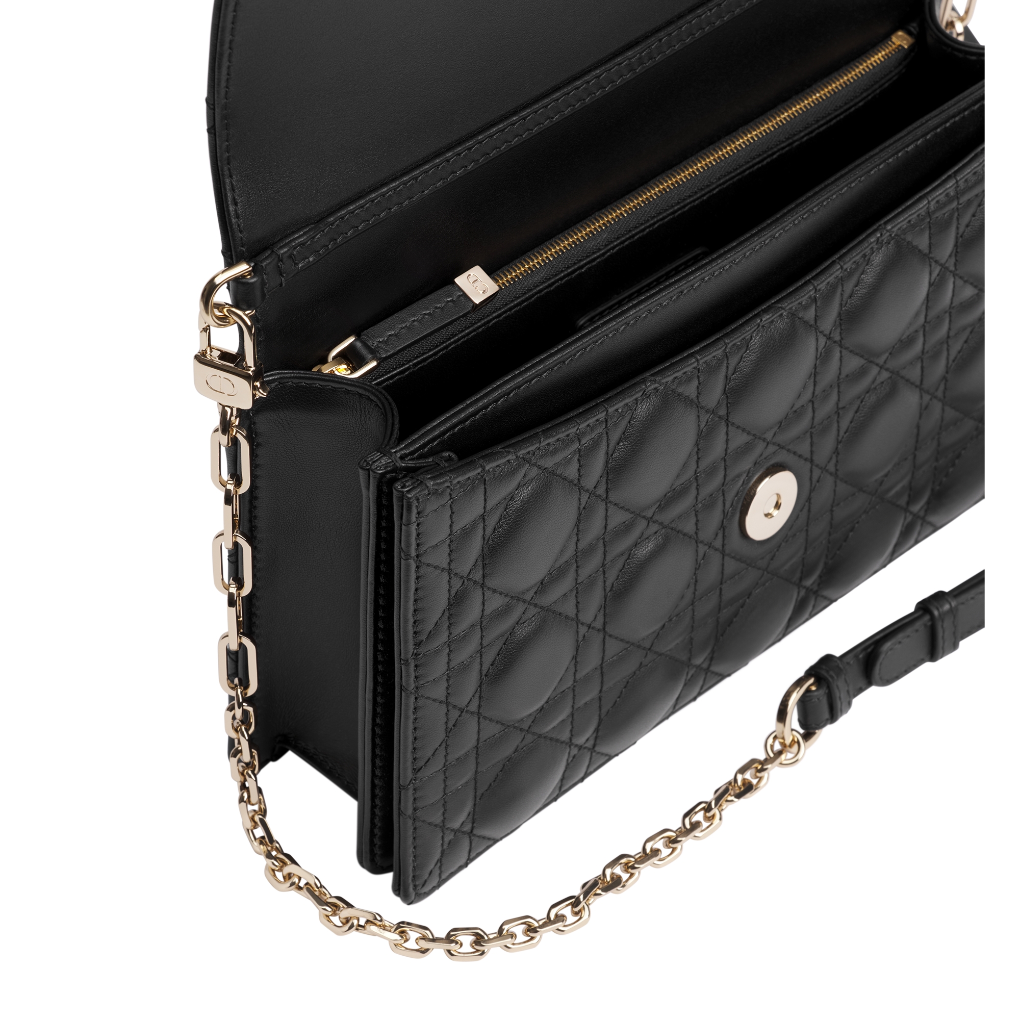 My Dior Top Handle Bag Black Cannage Lambskin E09