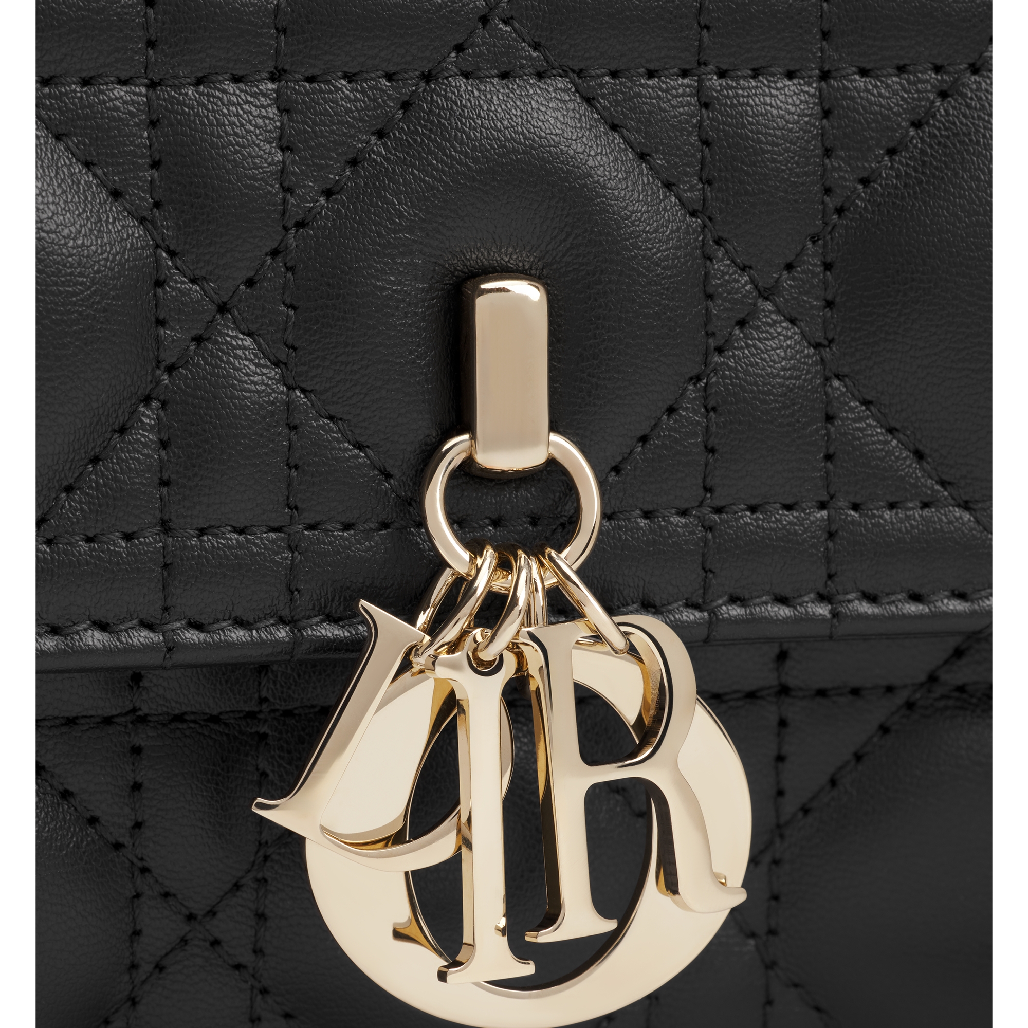 My Dior Top Handle Bag Black Cannage Lambskin E11