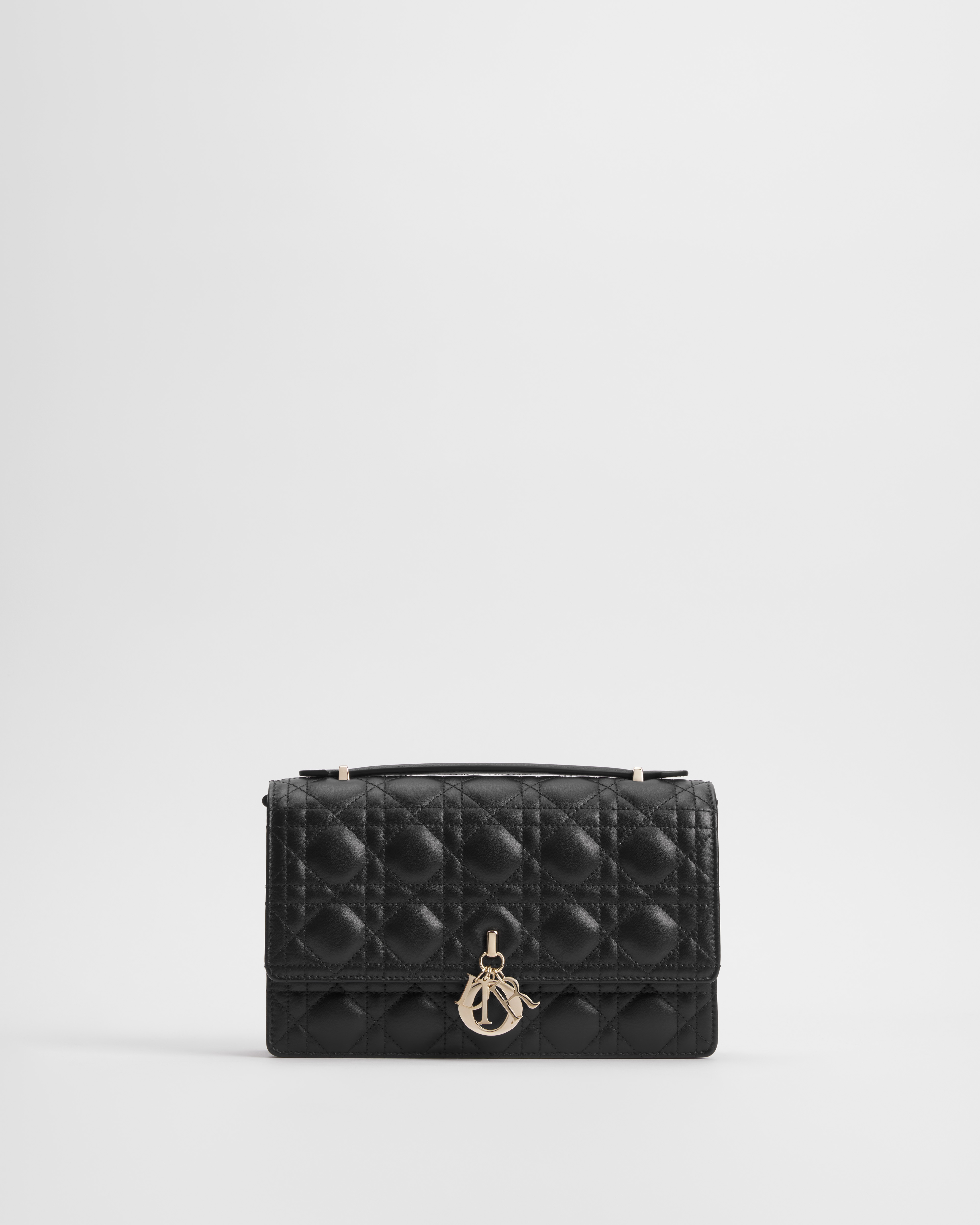 My Dior Top Handle Tasche Cannage Lammleder in Schwarz E01