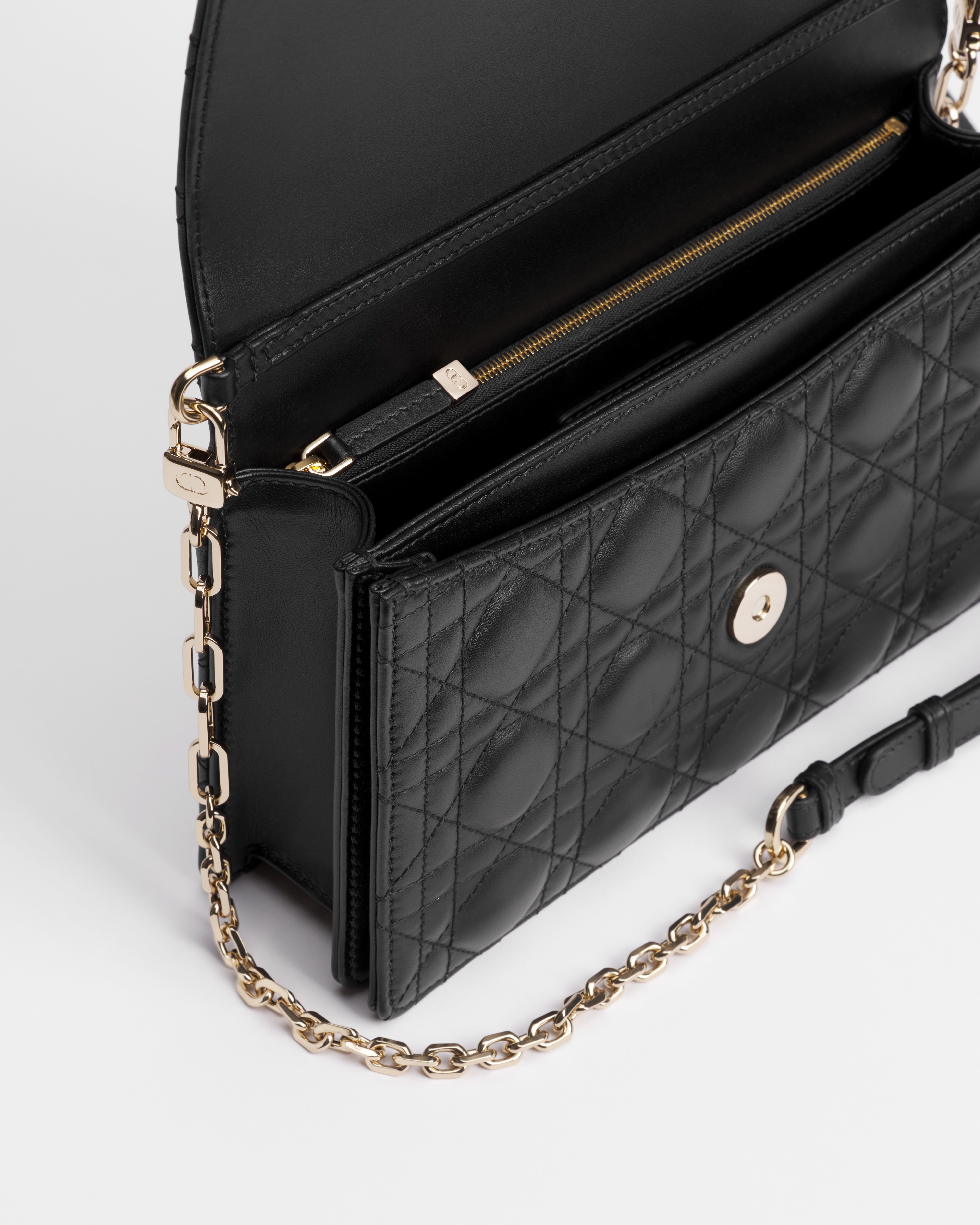 My Dior Top Handle Tasche Cannage Lammleder in Schwarz E09