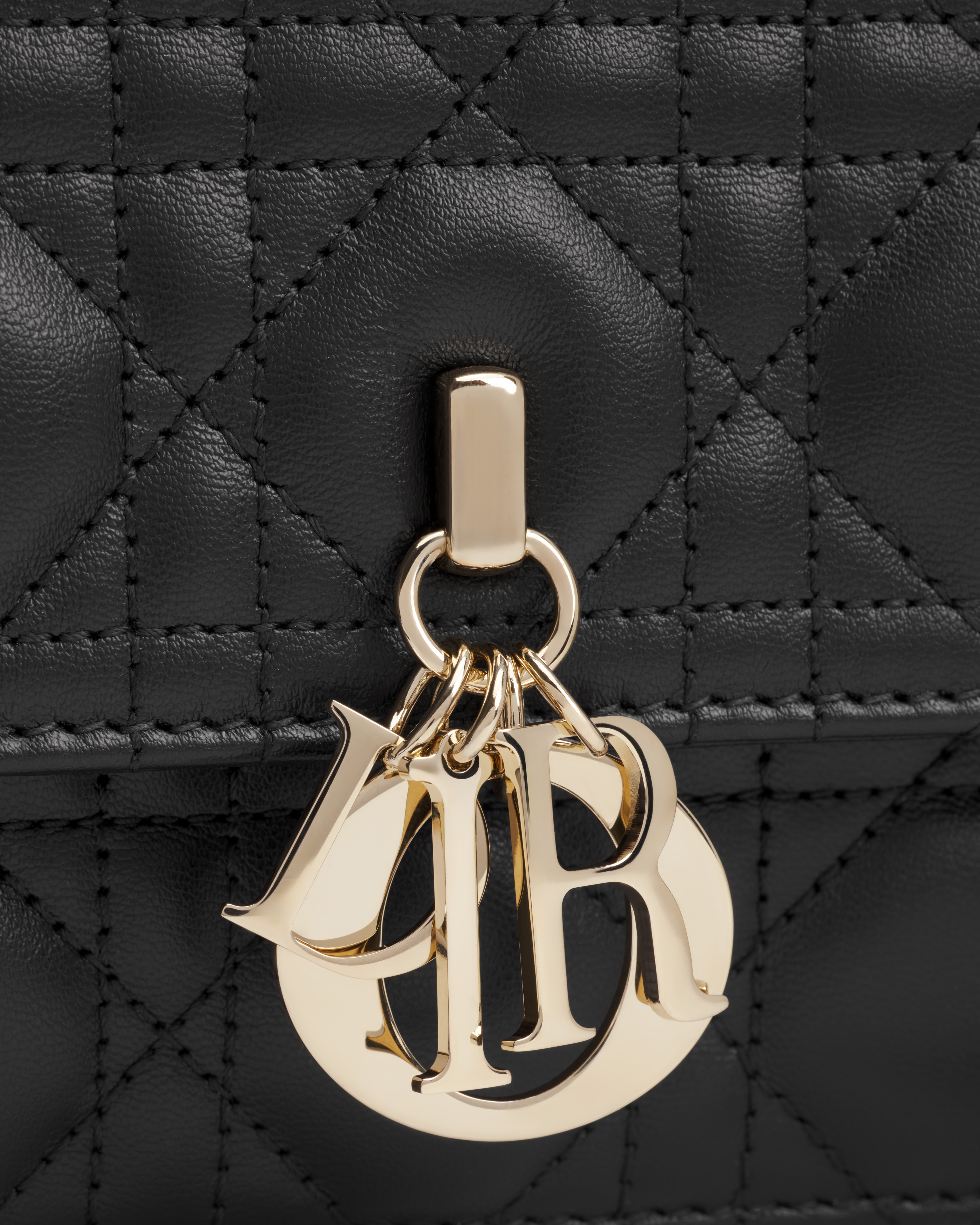 My Dior Top Handle Tasche Cannage Lammleder in Schwarz E11