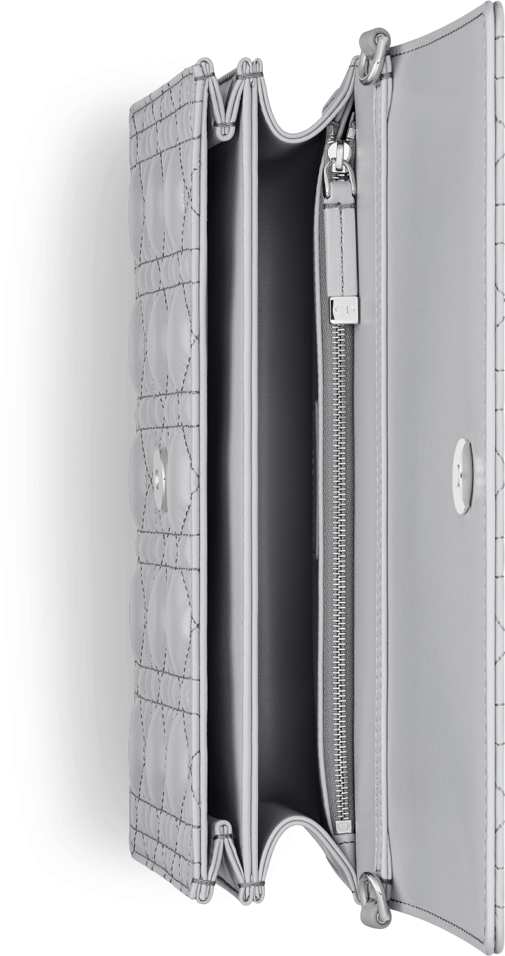 My Dior Top Handle Bag Gray Cannage Lambskin DIOR