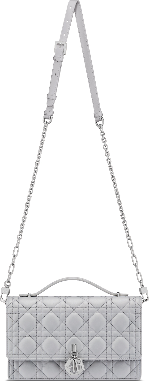 My Dior Top Handle Bag Gray Cannage Lambskin DIOR