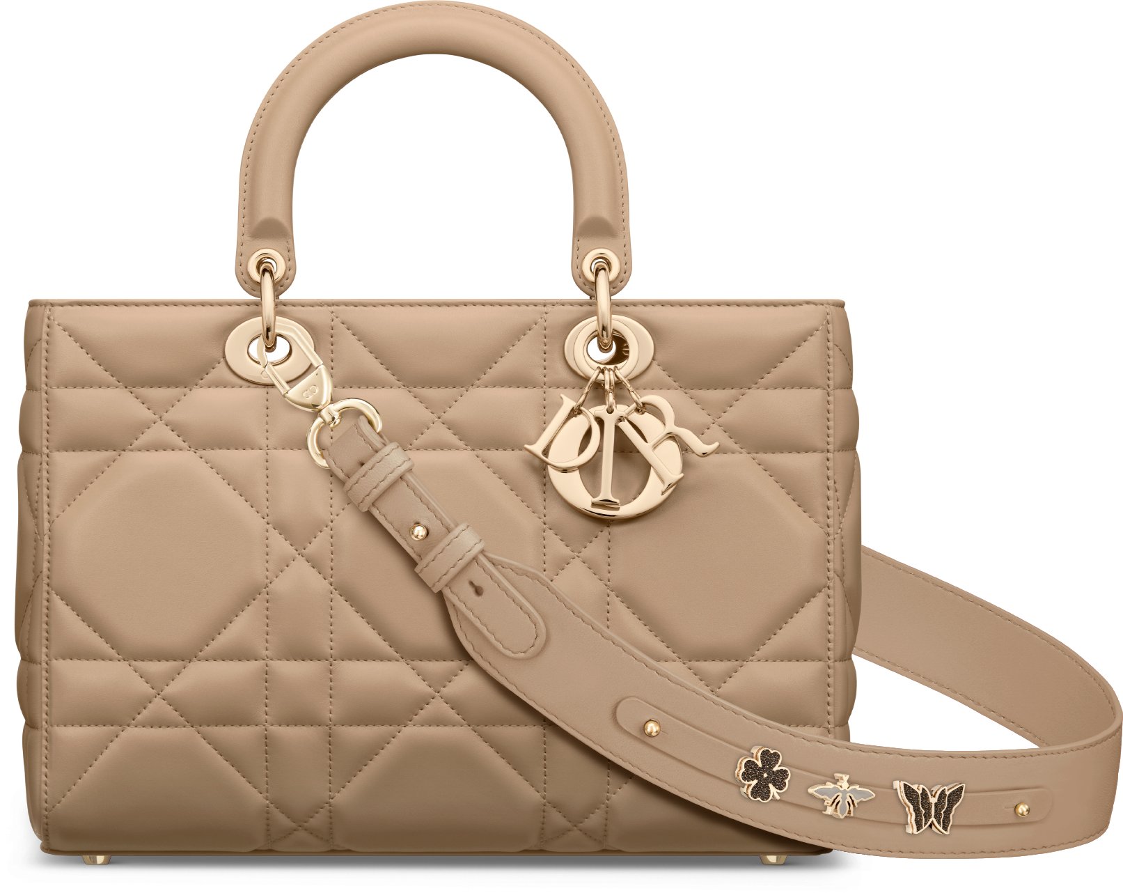 Medium Lady D Sire My ABCDior Bag Black Maxicannage Calfskin DIOR