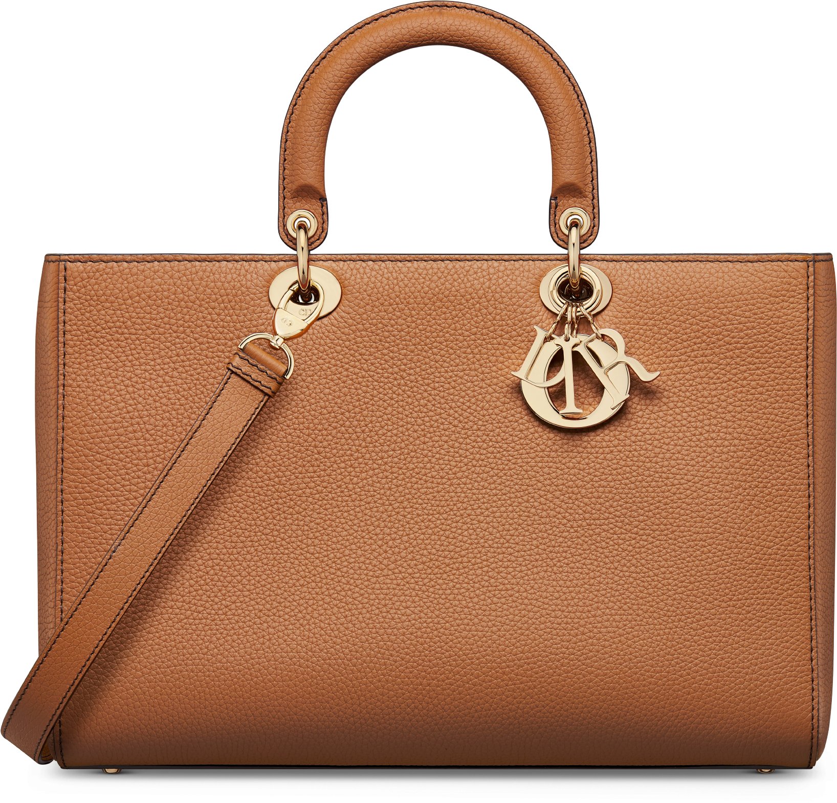 Large Lady D Sire Bag Black Taurillon Leather DIOR
