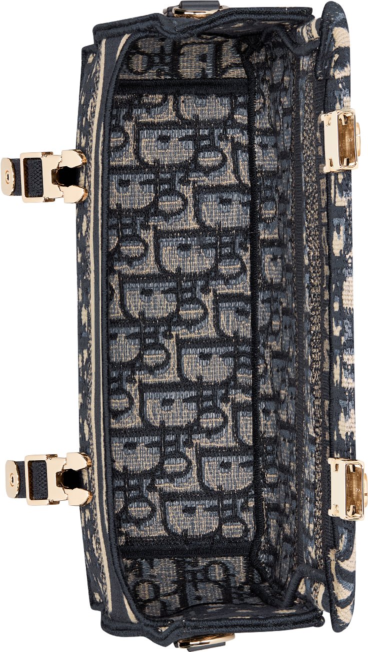 Small Diorcamp Bag Blue Dior Oblique Embroidery | DIOR