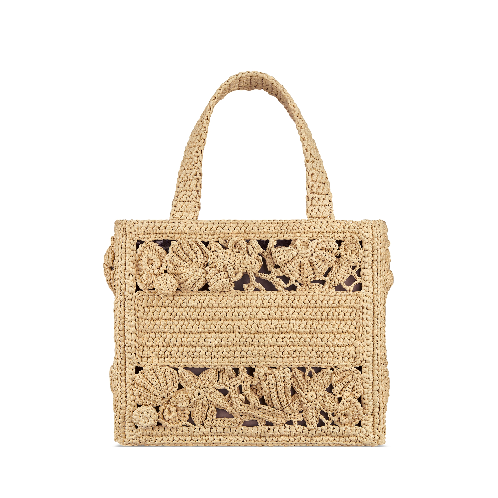 Kleine Dior Book Tote Gehaakte raffia met naturelkleurig Dior Cabinet ...