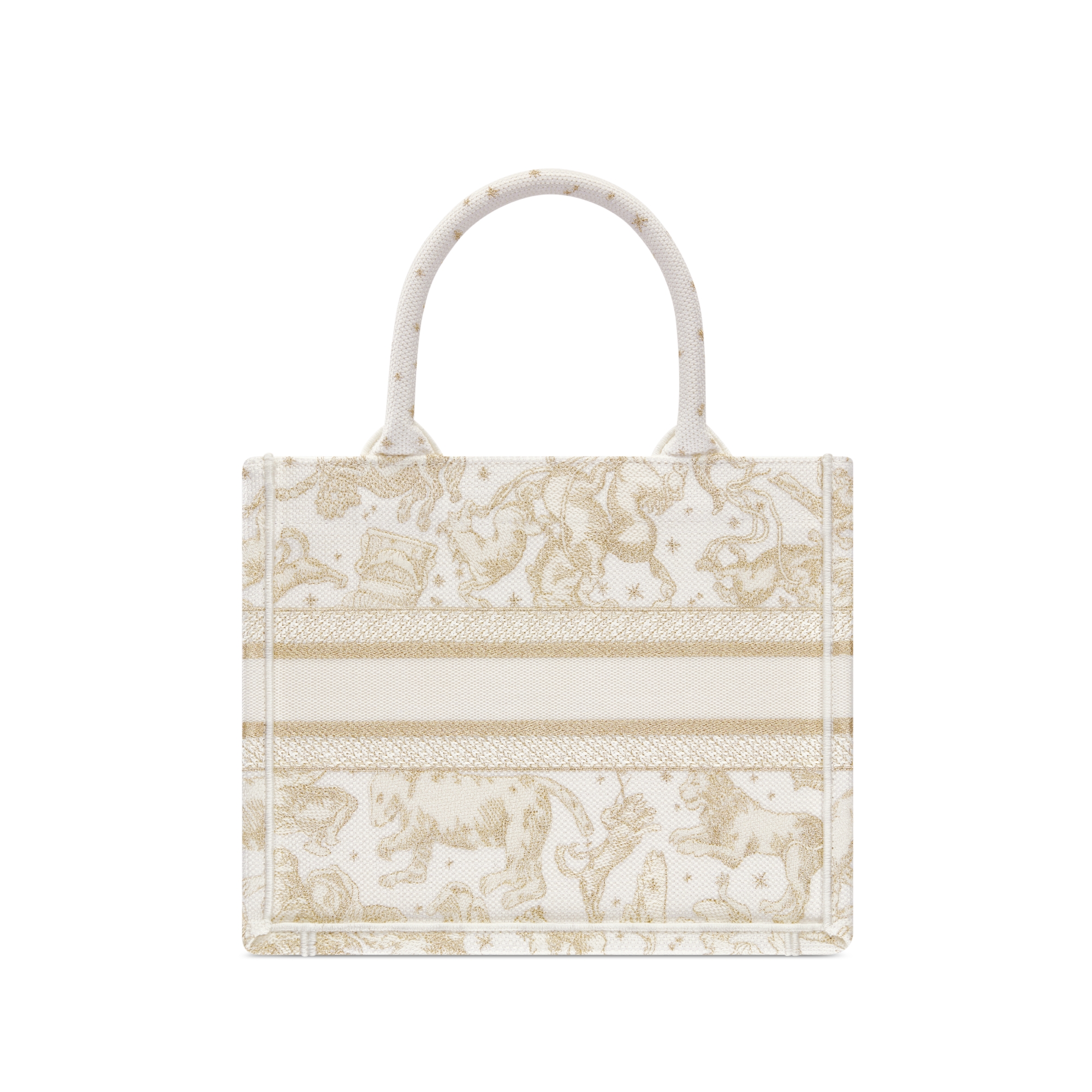 【日本限定】Dior Book Tote バッグ スモール Dior Zodiac エンブロイダリー (26.5 x 22 x 14 cm) E08