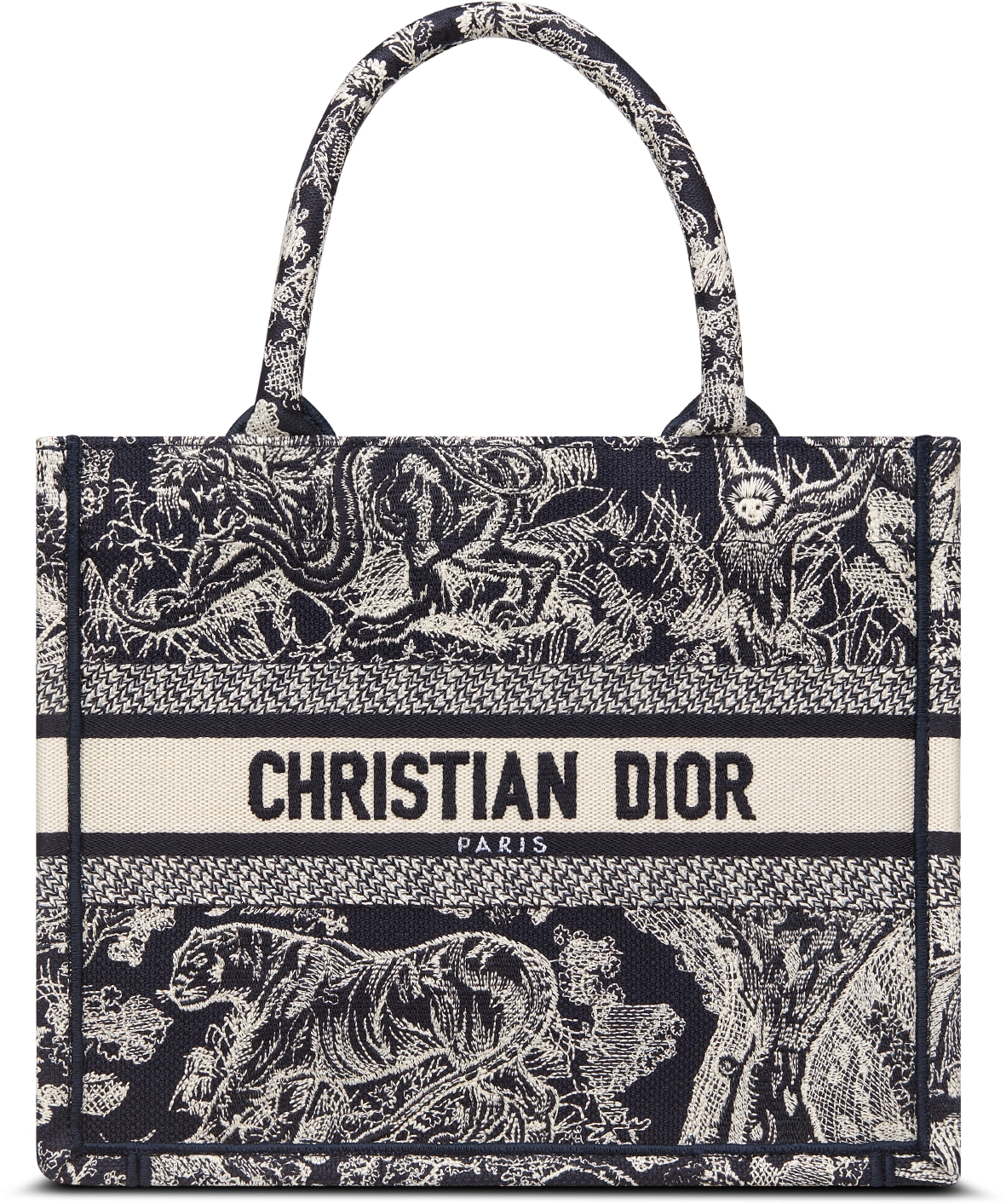 DIOR | Dior Book Tote バッグ スモール トワル ドゥ ジュイ リバース エンブロイダリー (26.5 x 22 x 14 cm)