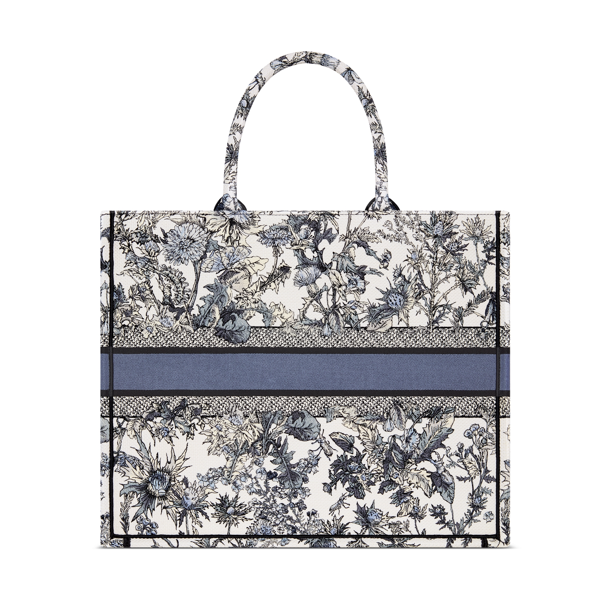 Borsa Tote In Tela Aqua Blu E Bianca A Righe - Capiente E Nuova Con Etichette - BloomPW Tote
