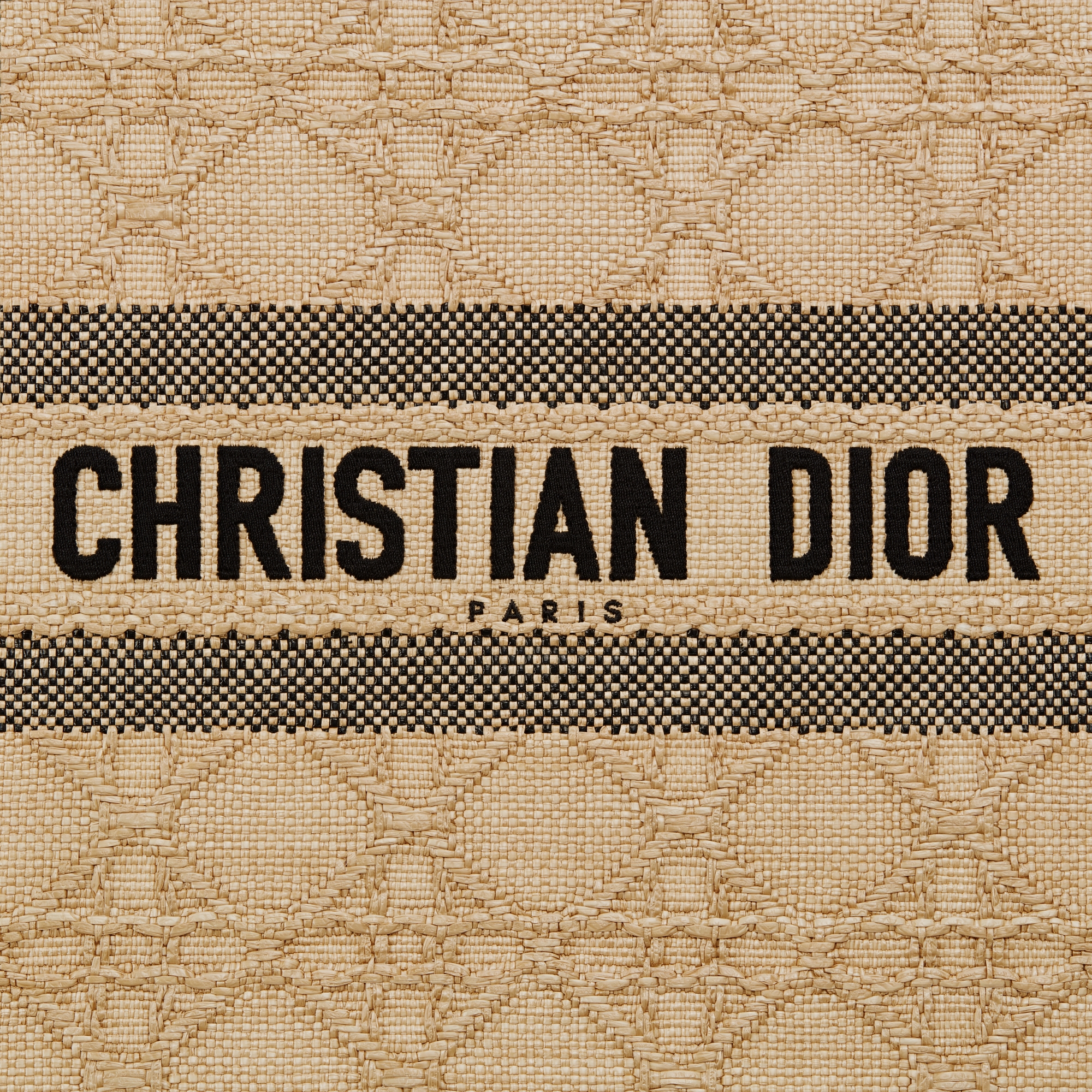 Large Dior Book Tote Natural Cannage Raffia (42 x 35 x 18.5 cm) | DIOR