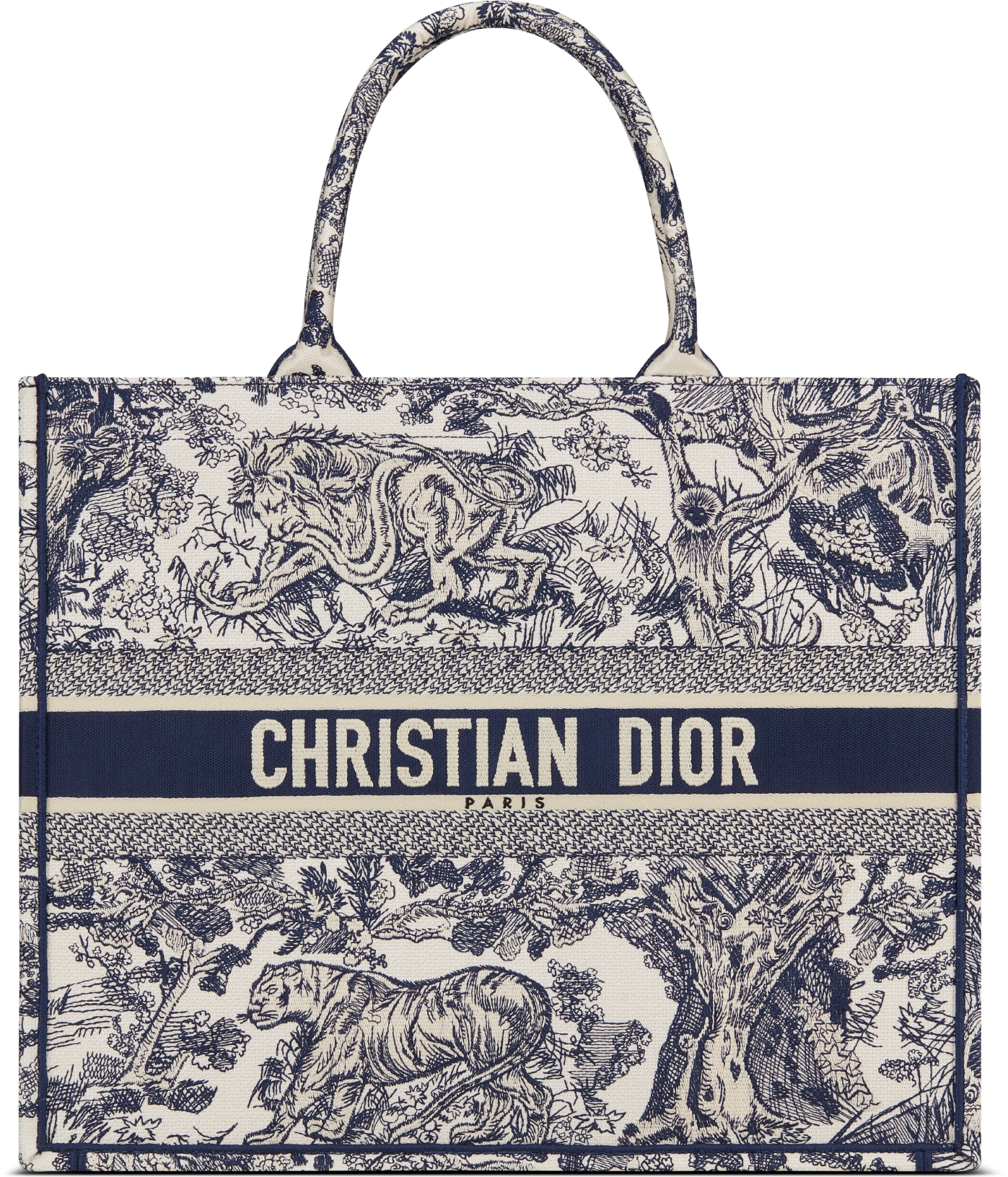 Dior Book Tote バッグ ラージ トワル ドゥ ジュイ エンブロイダリー (42 x 35 x 18.5 cm) - DIOR