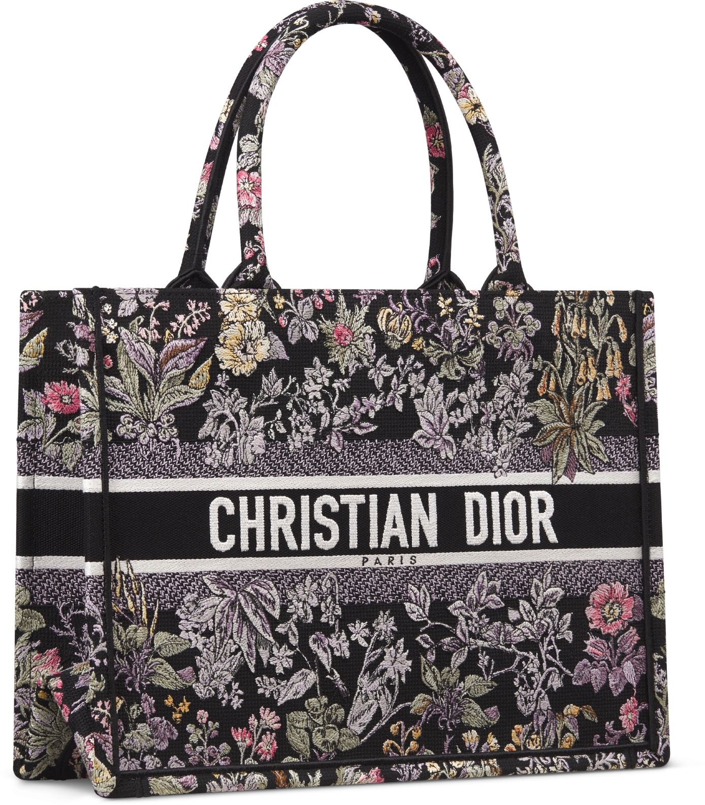 Medium Dior Book Tote Black Embroidery with Multicolor Millefiori Unicorn  Motif (36 x 27.5 x 16.5 cm) | DIOR