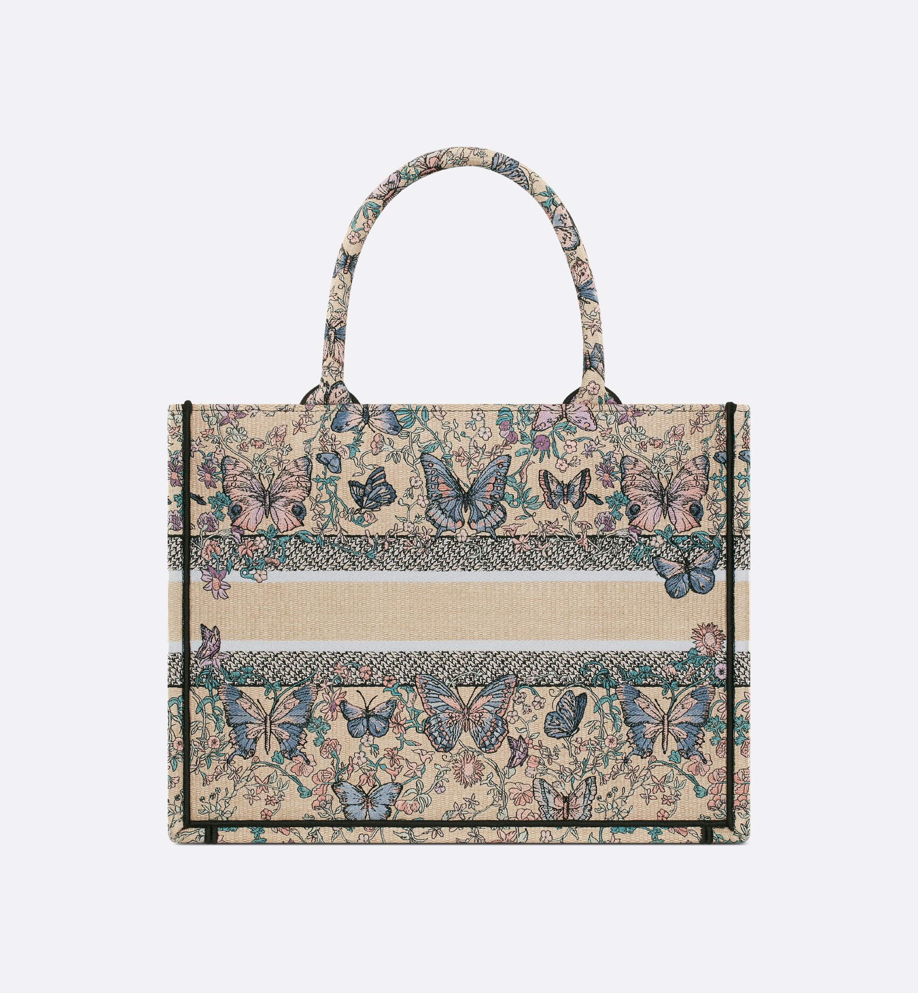 Medium Dior Book Tote Raffia with Blue Toile de Jouy Medium Dior Book Tote Raffia with Blue Toile de Jouy