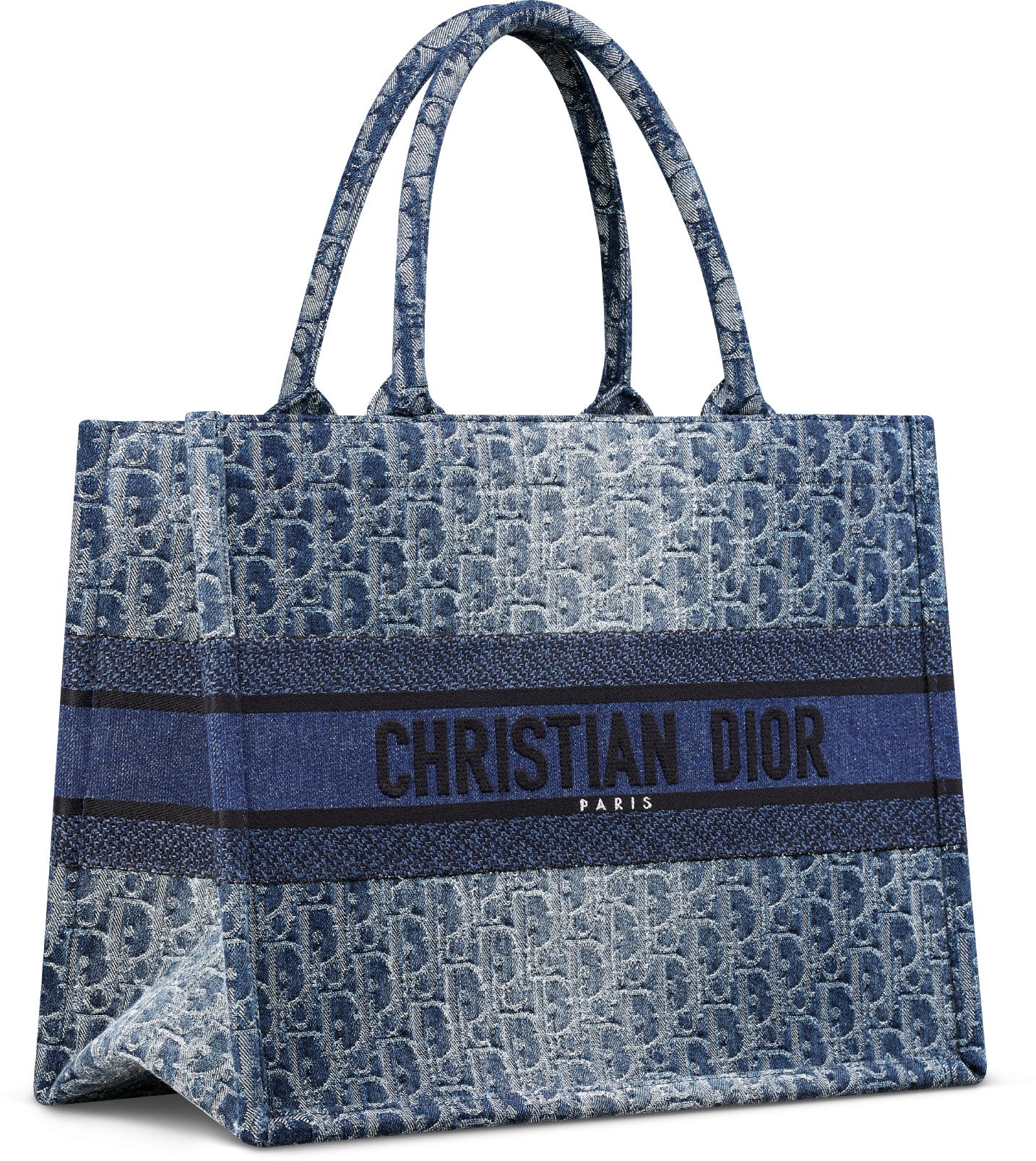 DIOR | Dior Book Tote バッグ ミディアム デニム ディオール オブリーク ジャカード (36 x 27.5 x 16.5 cm)