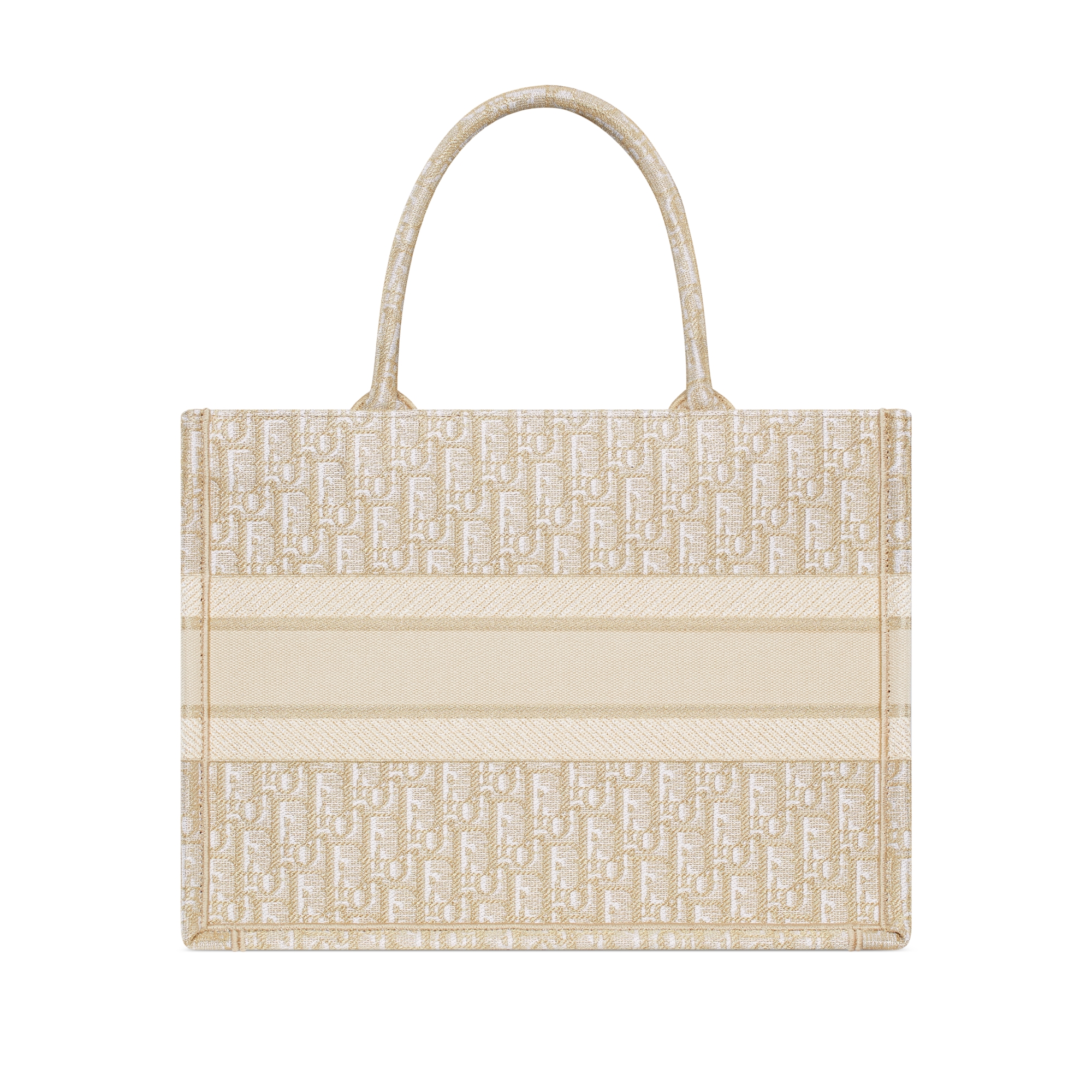 Bolsa Dior Book Tote média Bordado Dior Oblique dourado (36 x 27,5 x 16,5 cm) E08