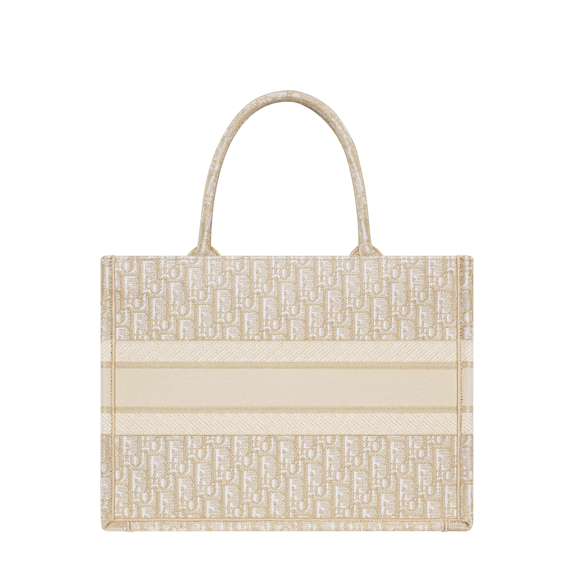 Medium Dior Book Tote Gold-Tone Dior Oblique Embroidery (36 x 27.5 x 16.5 cm) E08