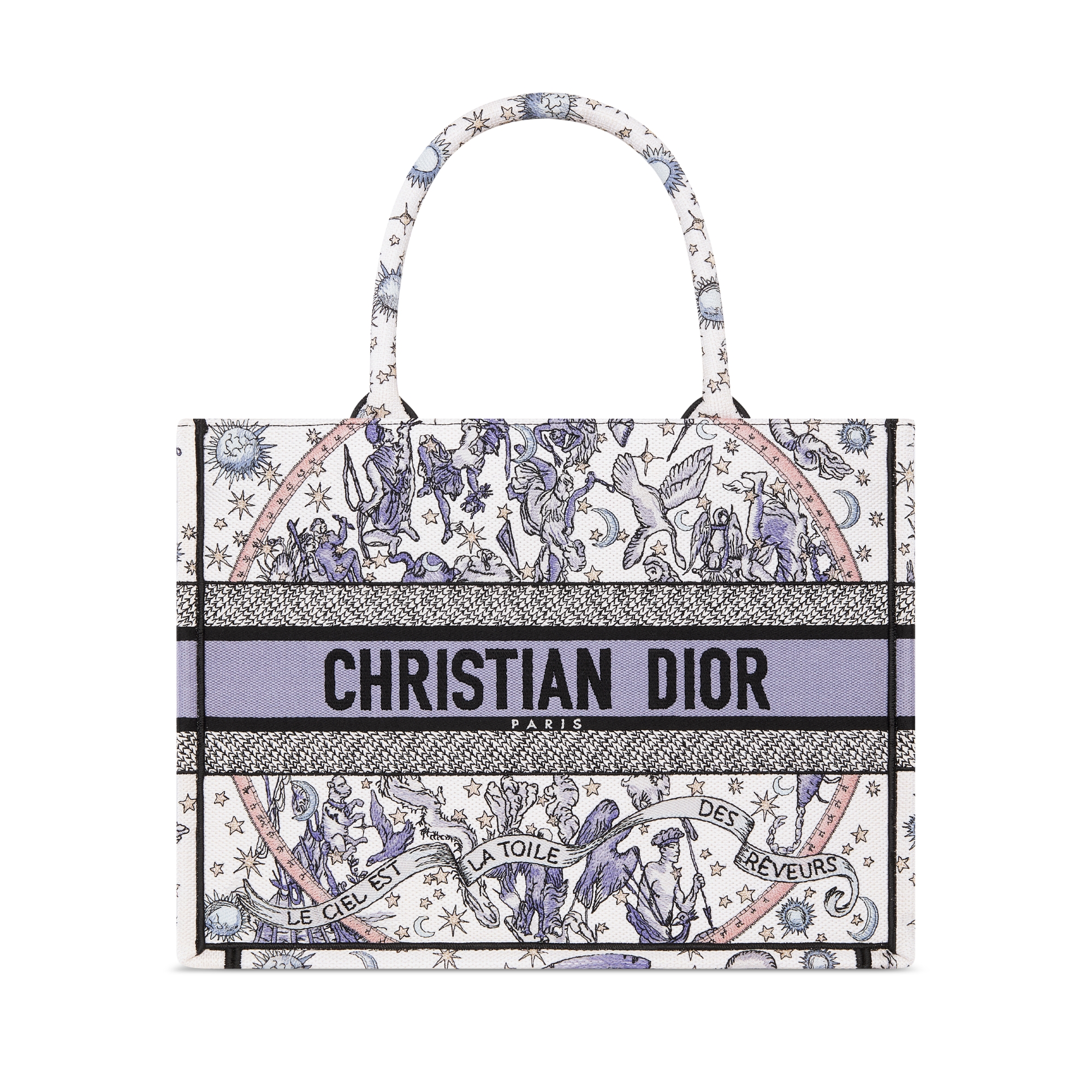 Dior Lucky Medium Dior Book Tote White Multicolor Dior