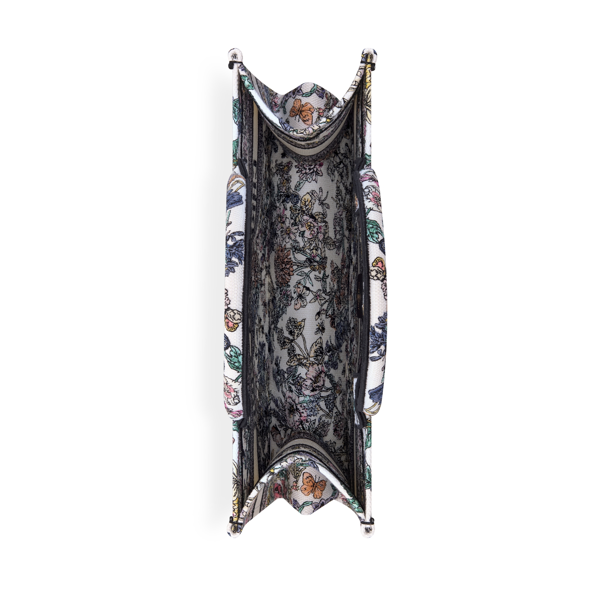 Dior Lucky Medium Dior Book Tote Multicolor Dior Flowers Calendar Allover Embroidery (36 x 27.5 x 16.5 cm) E06