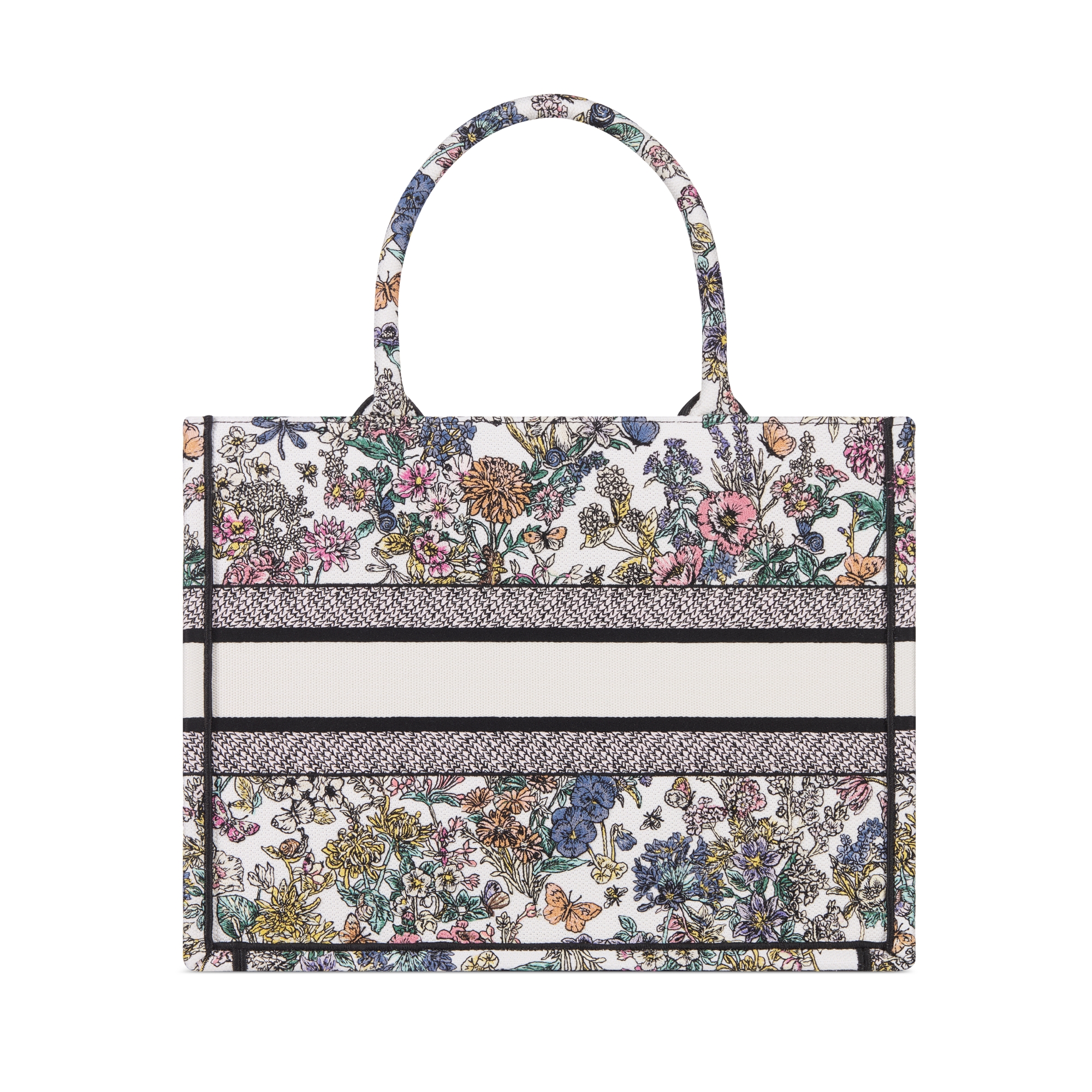 Dior Lucky Medium Dior Book Tote Multicolor Dior Flowers Calendar Allover Embroidery (36 x 27.5 x 16.5 cm) E08