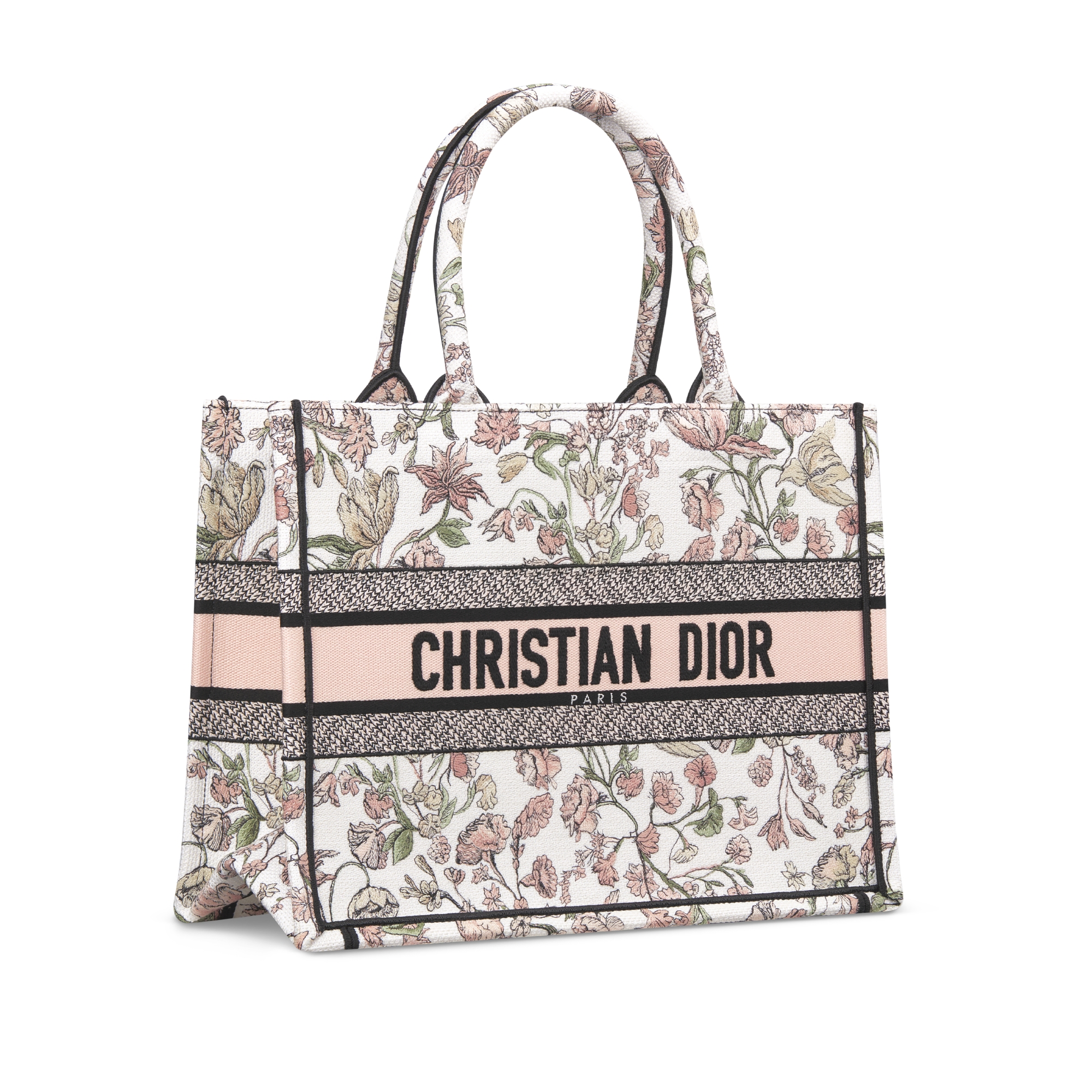 Dior Book Tote 미디엄 백 핑크 멀티 컬러 Millefiori 자수 (36 x 27.5 x 16.5cm) E03
