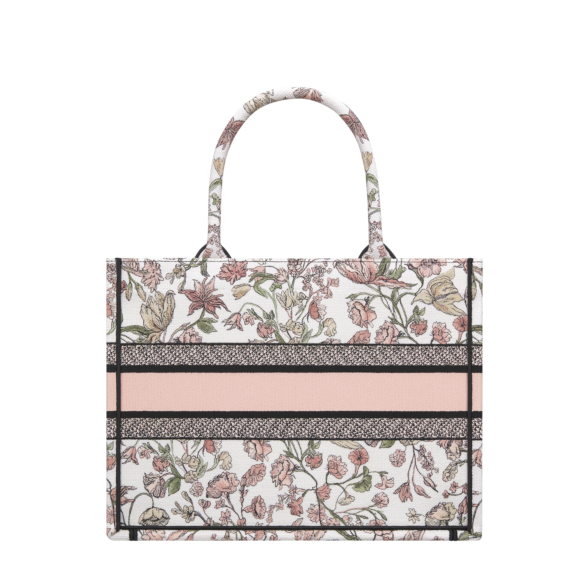 Medium Dior Book Tote Pink Multicolor Millefiori Embroidery (36 x 27.5 x 16.5 cm) E08