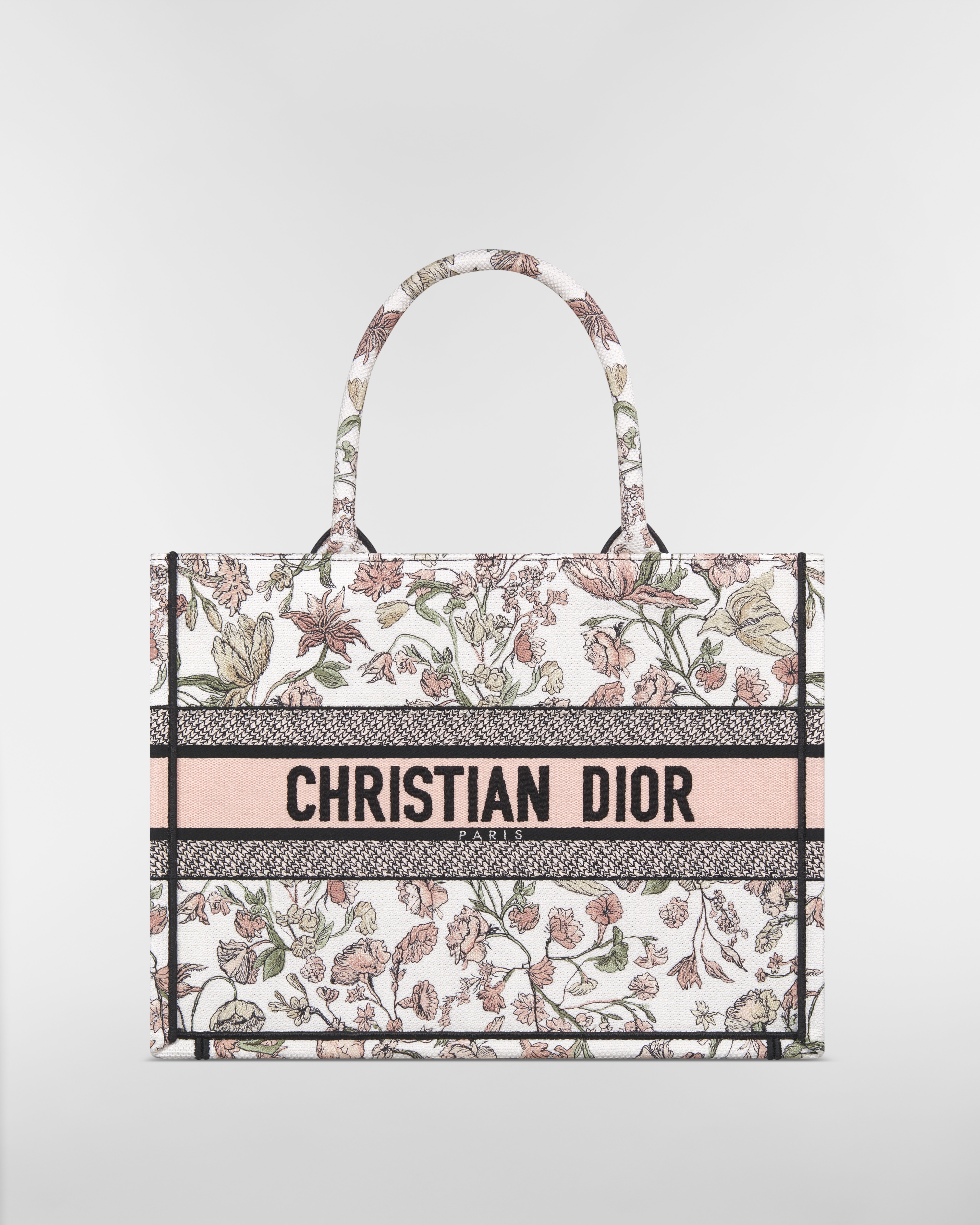 中碼 Dior Book Tote 粉紅色多色 Millefiori 刺繡（36 x 27.5 x 16.5 厘米） E01