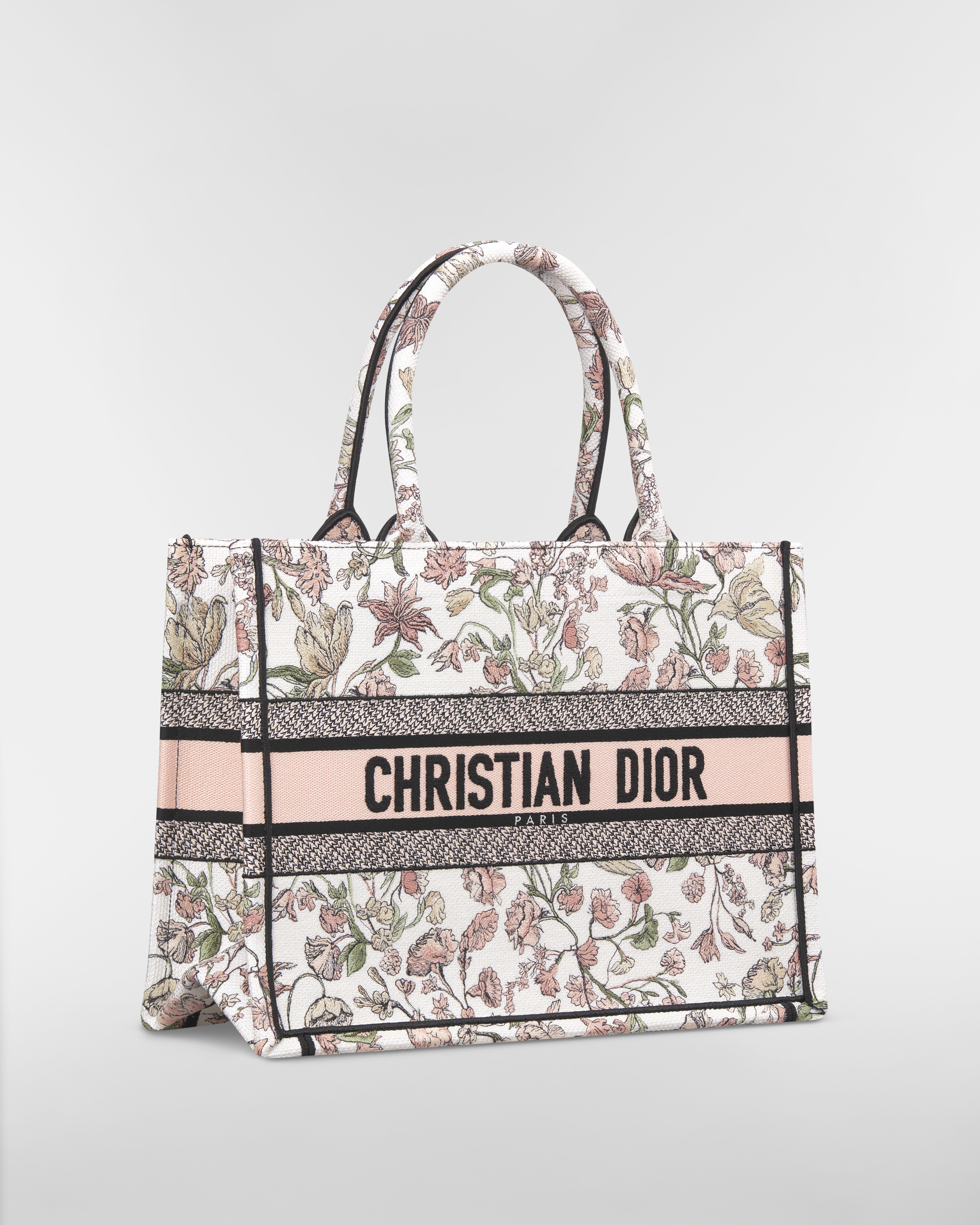 中碼 Dior Book Tote 粉紅色多色 Millefiori 刺繡（36 x 27.5 x 16.5 厘米） E03