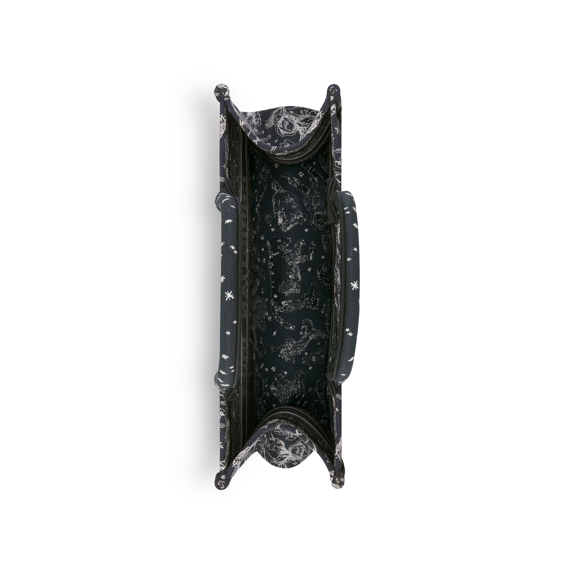 Sac Dior Book Tote Medium Broderie Dior Zodiac bleu multicolore (36 x 27,5 x 16,5 cm) E06