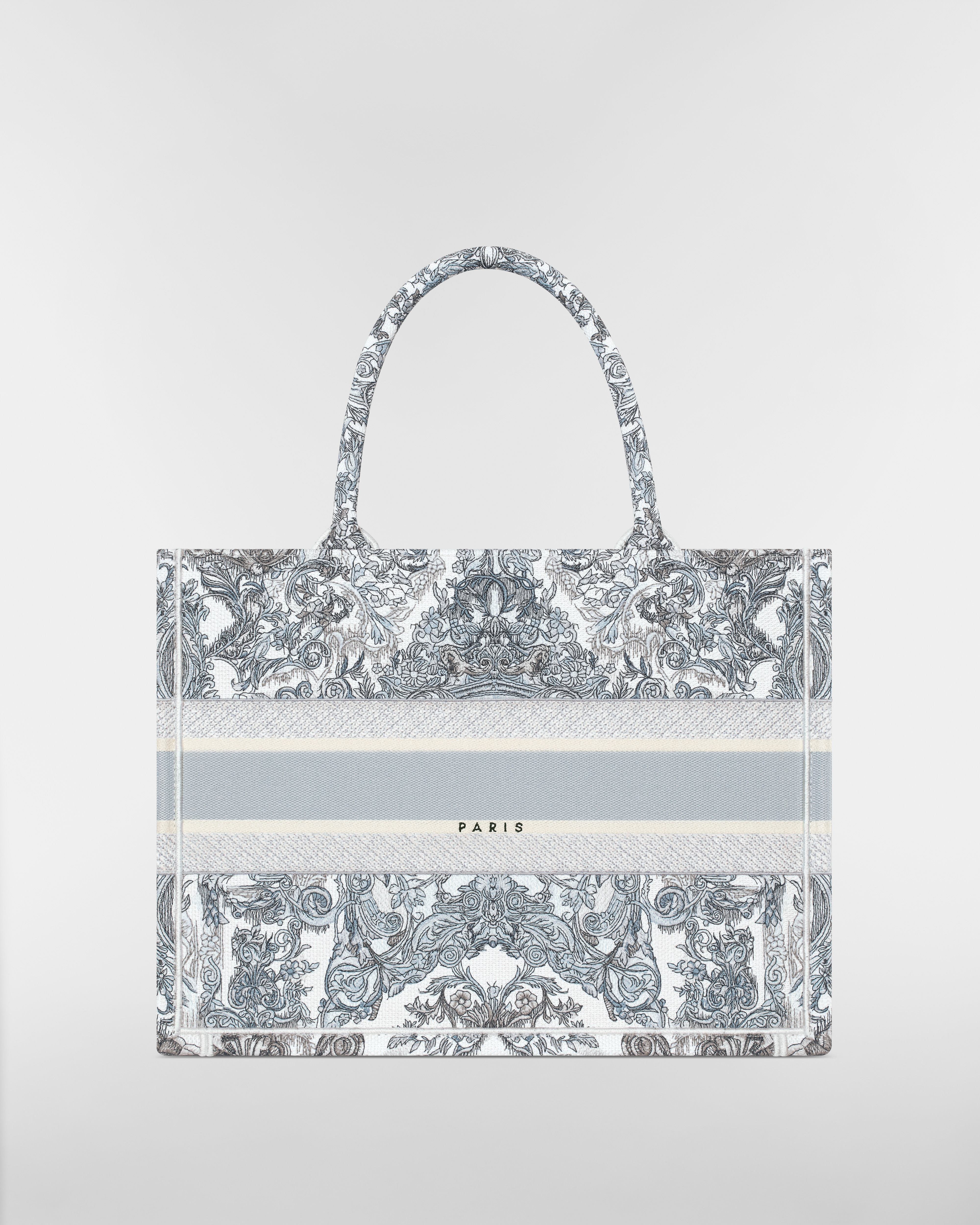中碼 Dior Book Tote 藍色 Dior Stella Baroque 刺繡（36 x 27.5 x 16.5 厘米） E08
