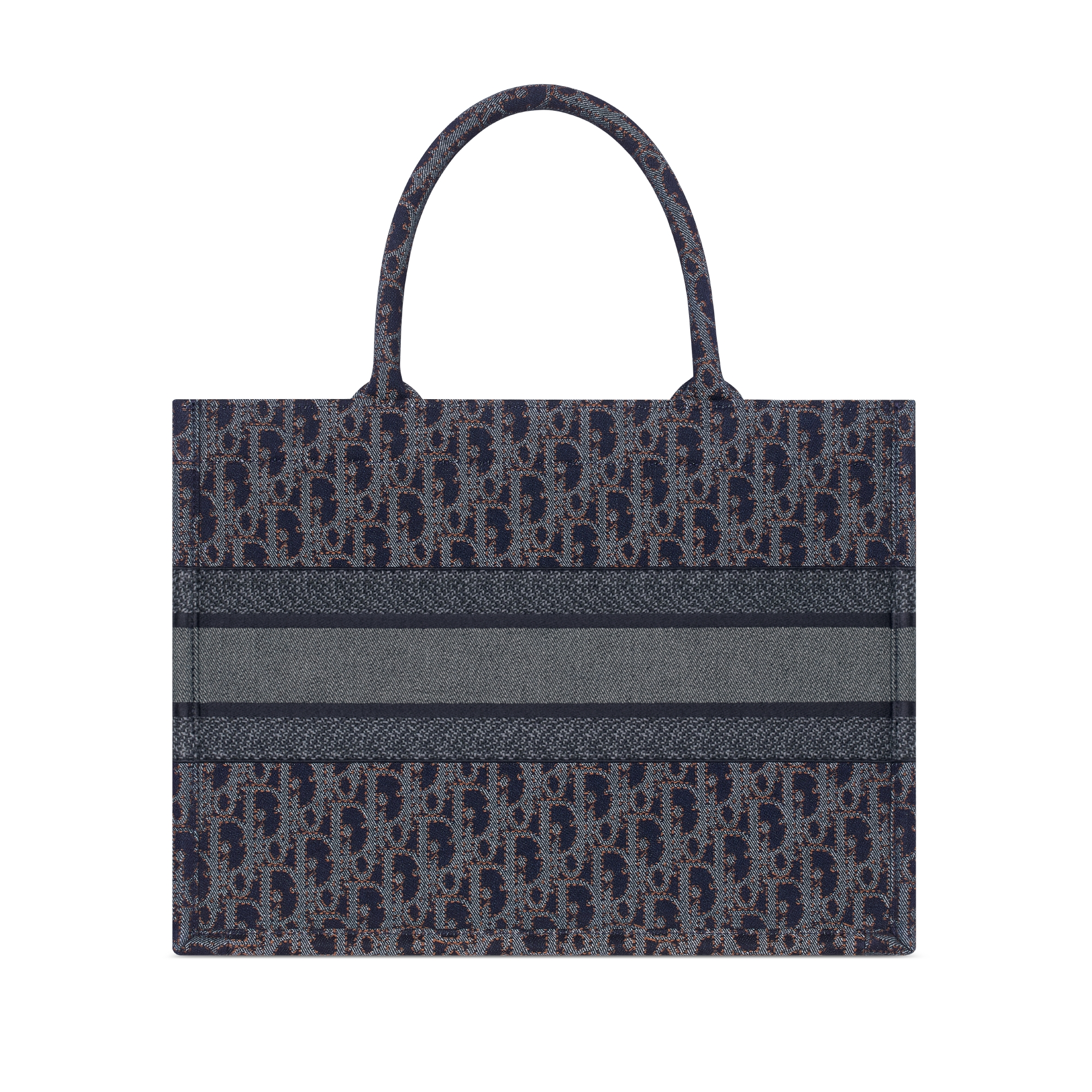 Dior Book Tote バッグ ミディアム ディオール オブリーク エンブロイダリー デニム (36 x 27.5 x 16.5 cm) E08