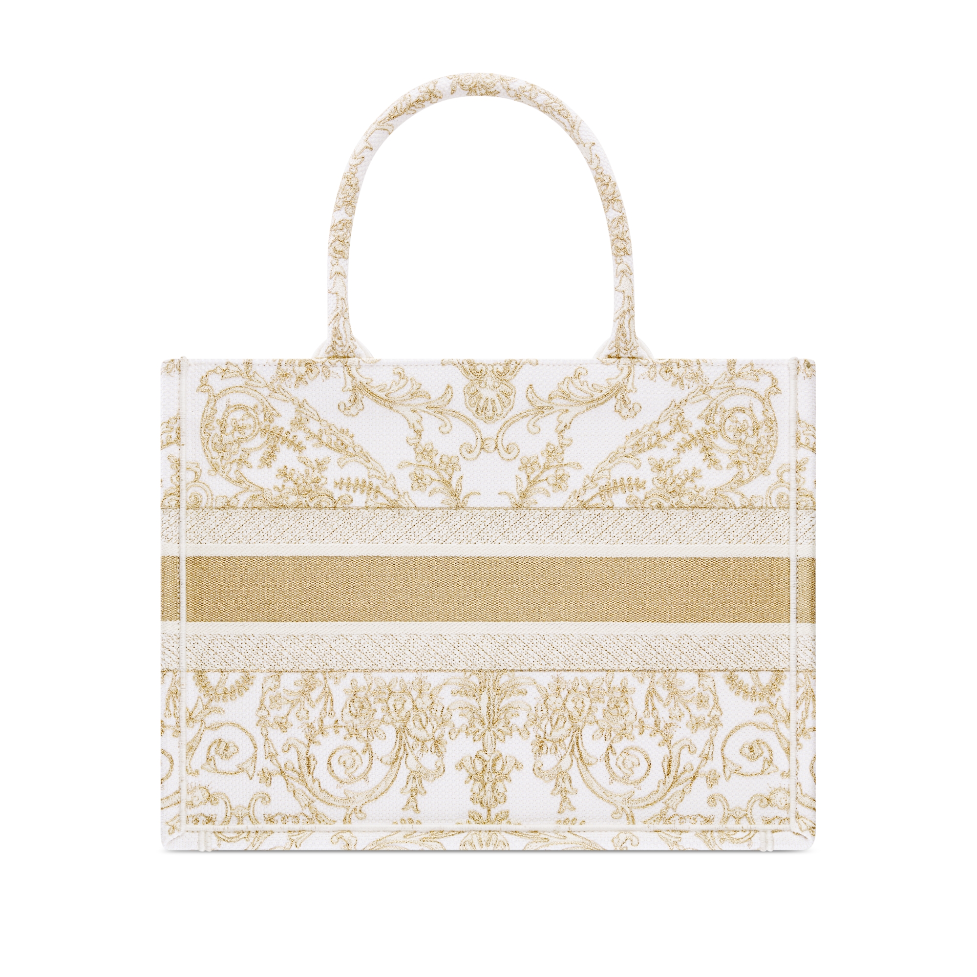 Bolsa Dior Book Tote média Bordado Dioresque Butterfly com efeito cornely latte e dourado (36 x 27,5 x 16,5 cm) E08