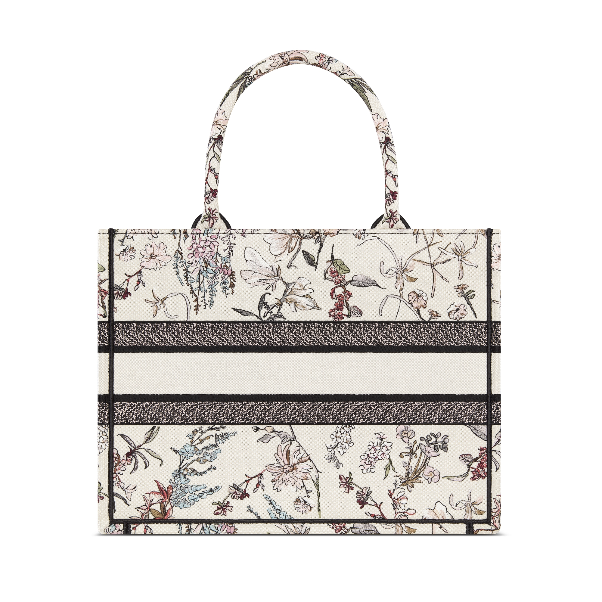 Medium Dior Book Tote Beige Millefiori Embroidery (36 x 27.5 x 16.5 cm) E08