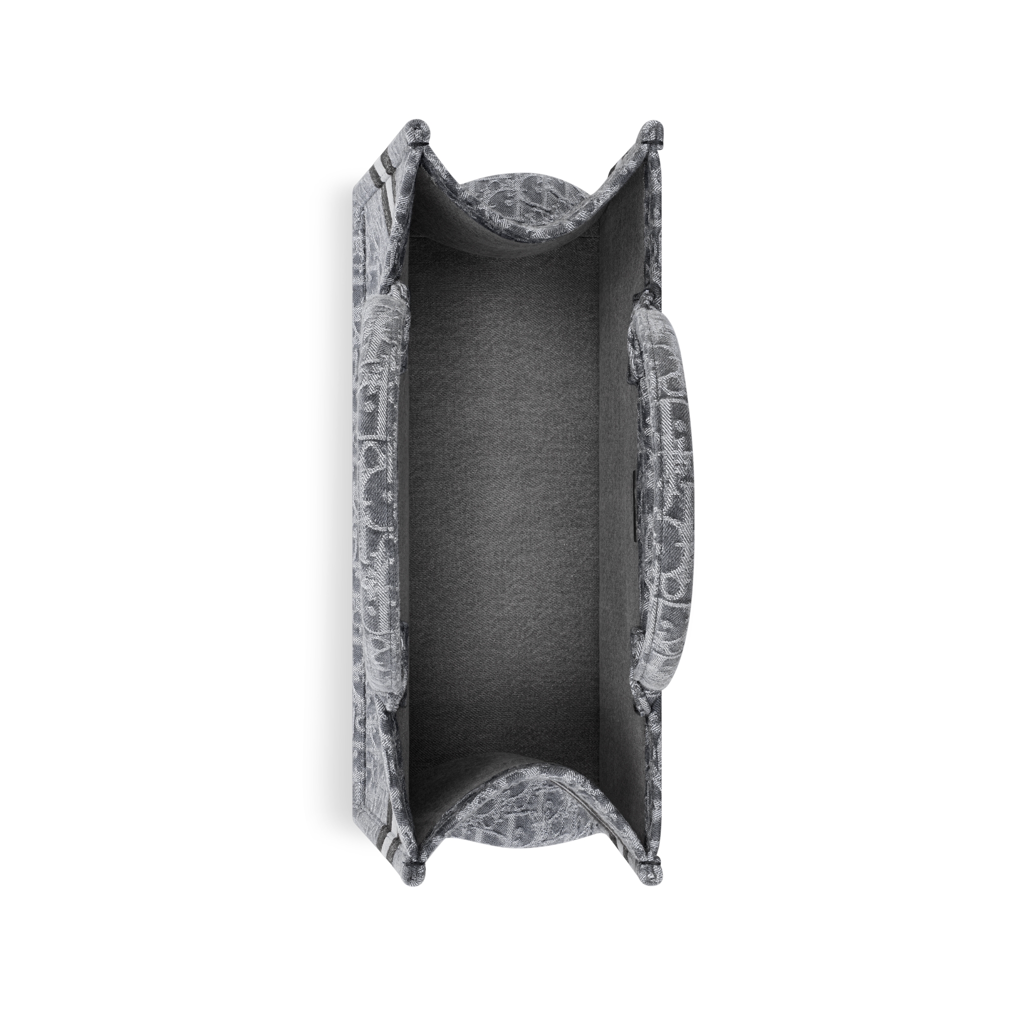Mittelgroße Dior Book Tote Denim Dior Oblique Stickerei in Grau (36 x 27,5 x 16,5 cm) E06