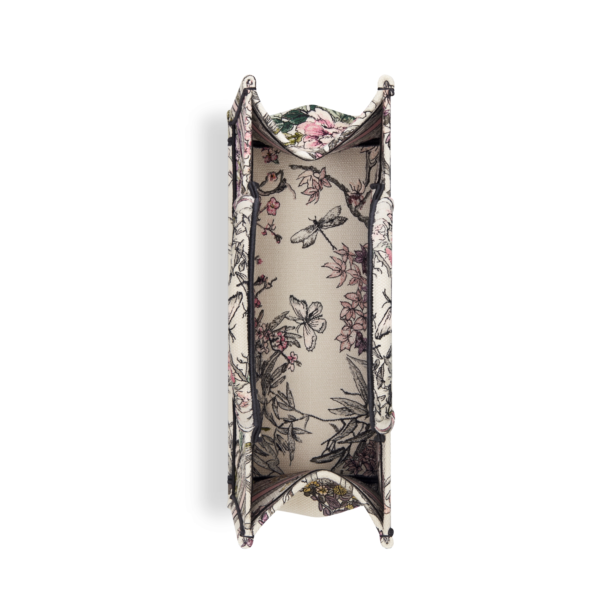 Medium Dior Book Tote Multicolor Dior Saisons Printemps-Été Embroidery (36 x 27.5 x 16.5 cm) E06