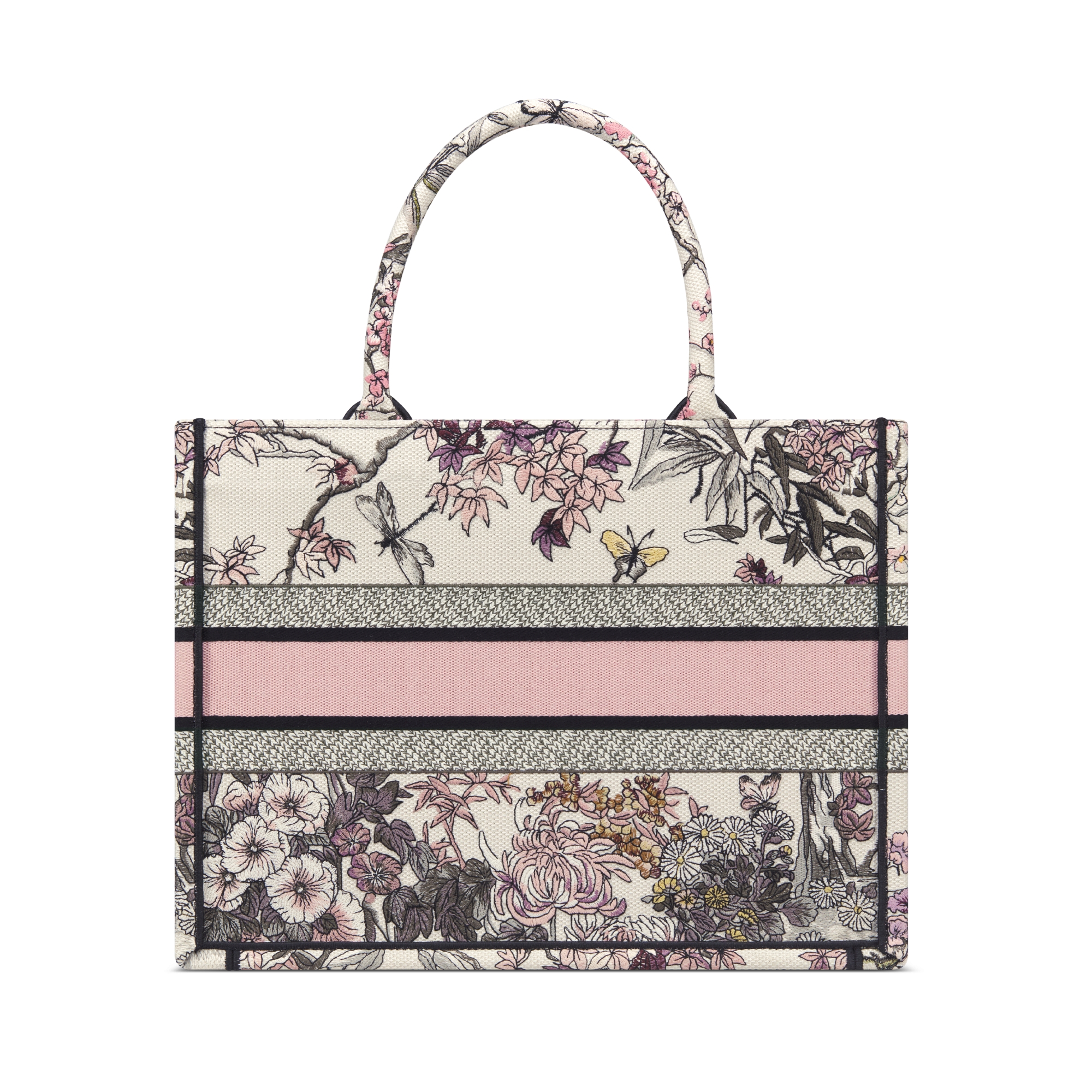 Medium Dior Book Tote Multicolor Dior Saisons Printemps-Été Embroidery (36 x 27.5 x 16.5 cm) E08