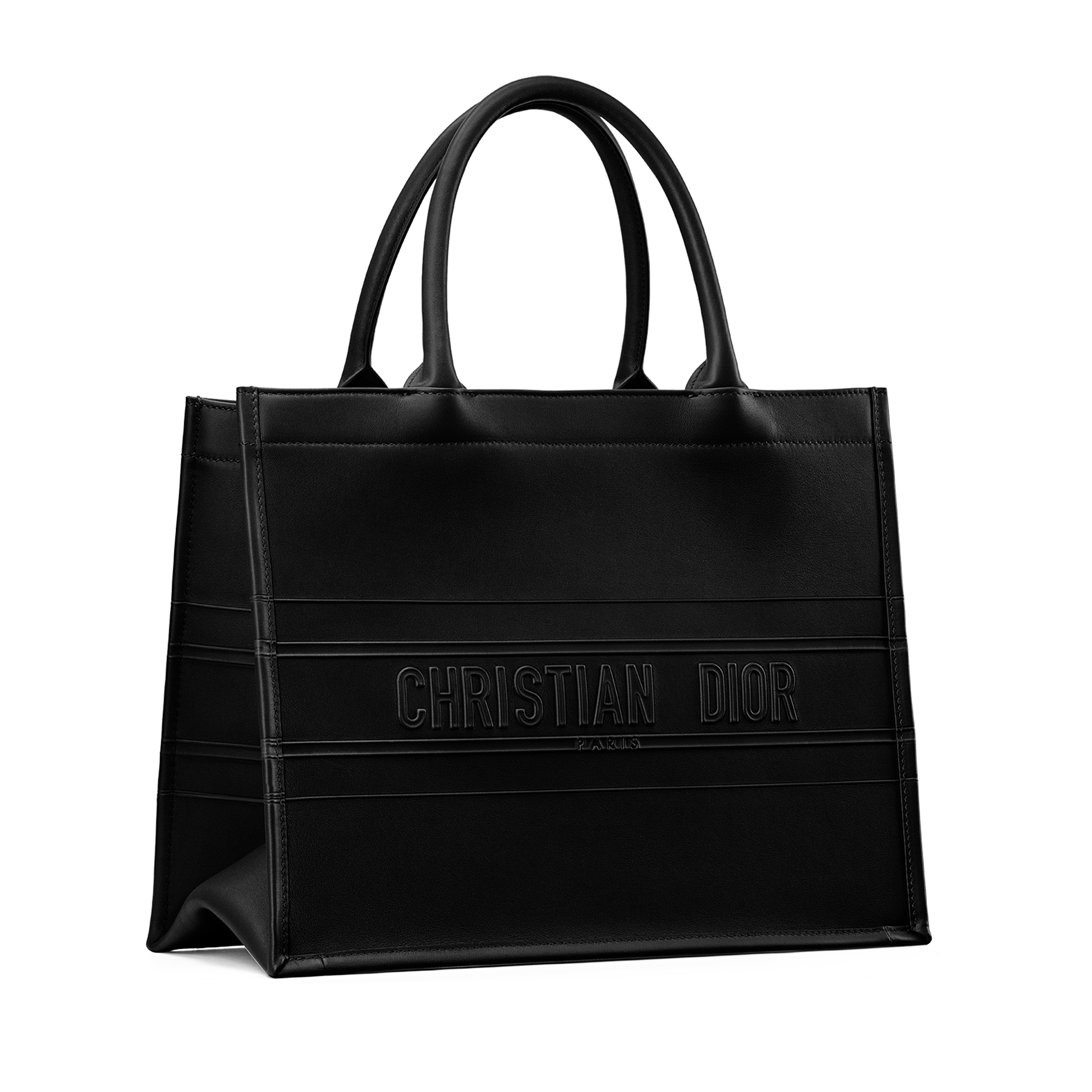 Medium Dior Book Tote Black Calfskin (36 x 27.5 x 16.5 cm) E03