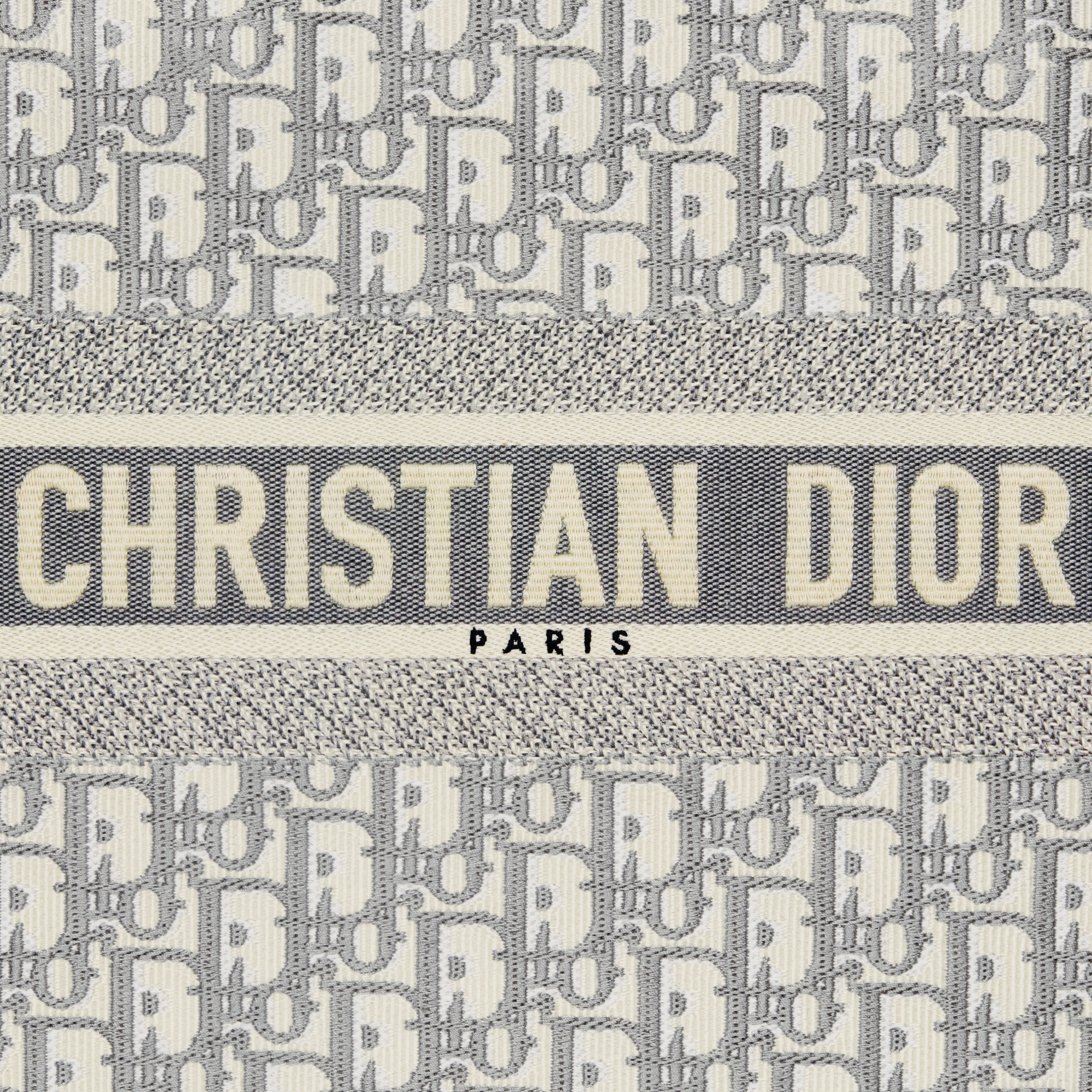 Dior Book Tote 中型托特包 米棕色和灰色 Dior Oblique 刺繡（36 x 27.5 x 16.5 公分） E09