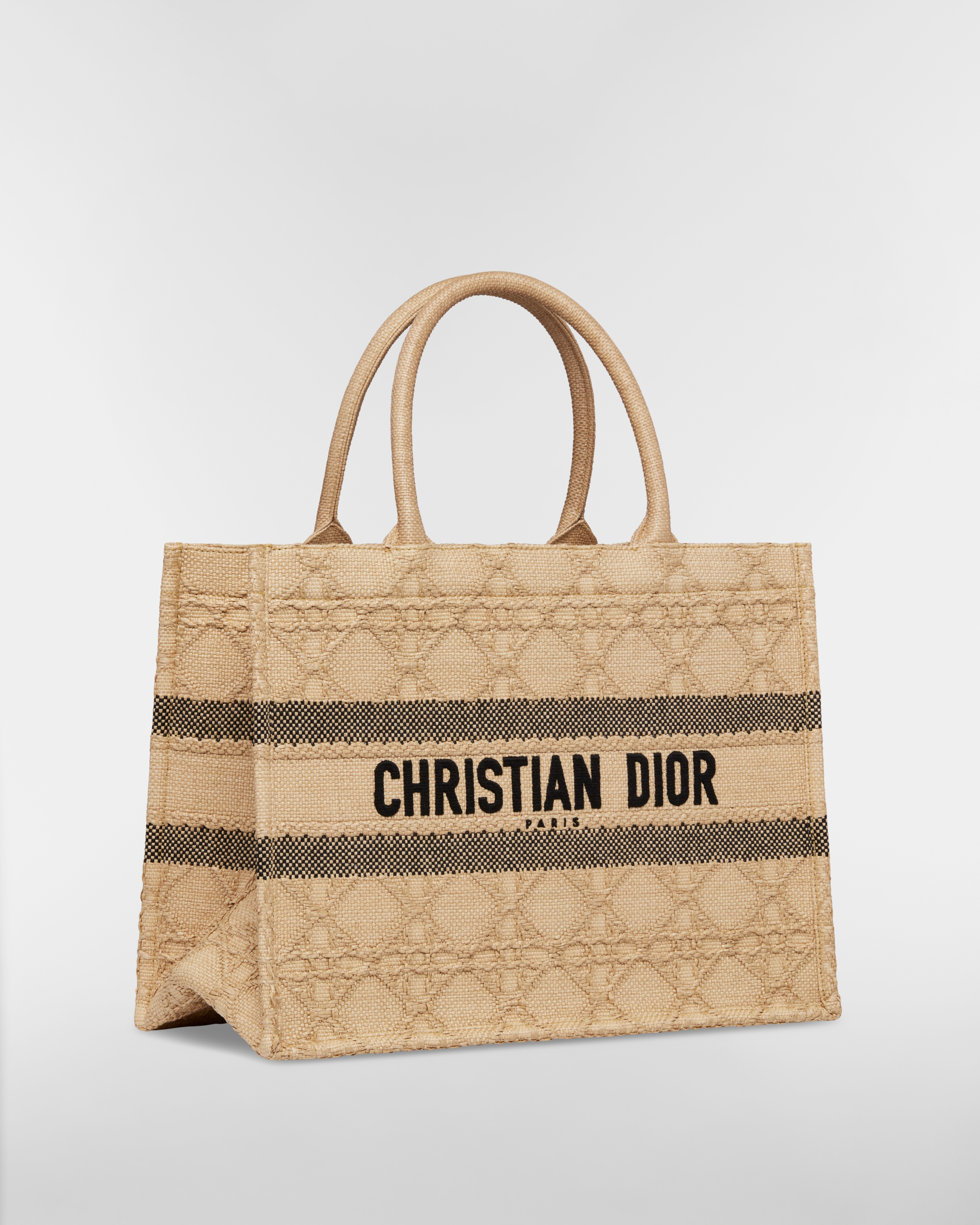Medium Dior Book Tote Natural Cannage Raffia (36 x 27.5 x 16.5 cm) E03