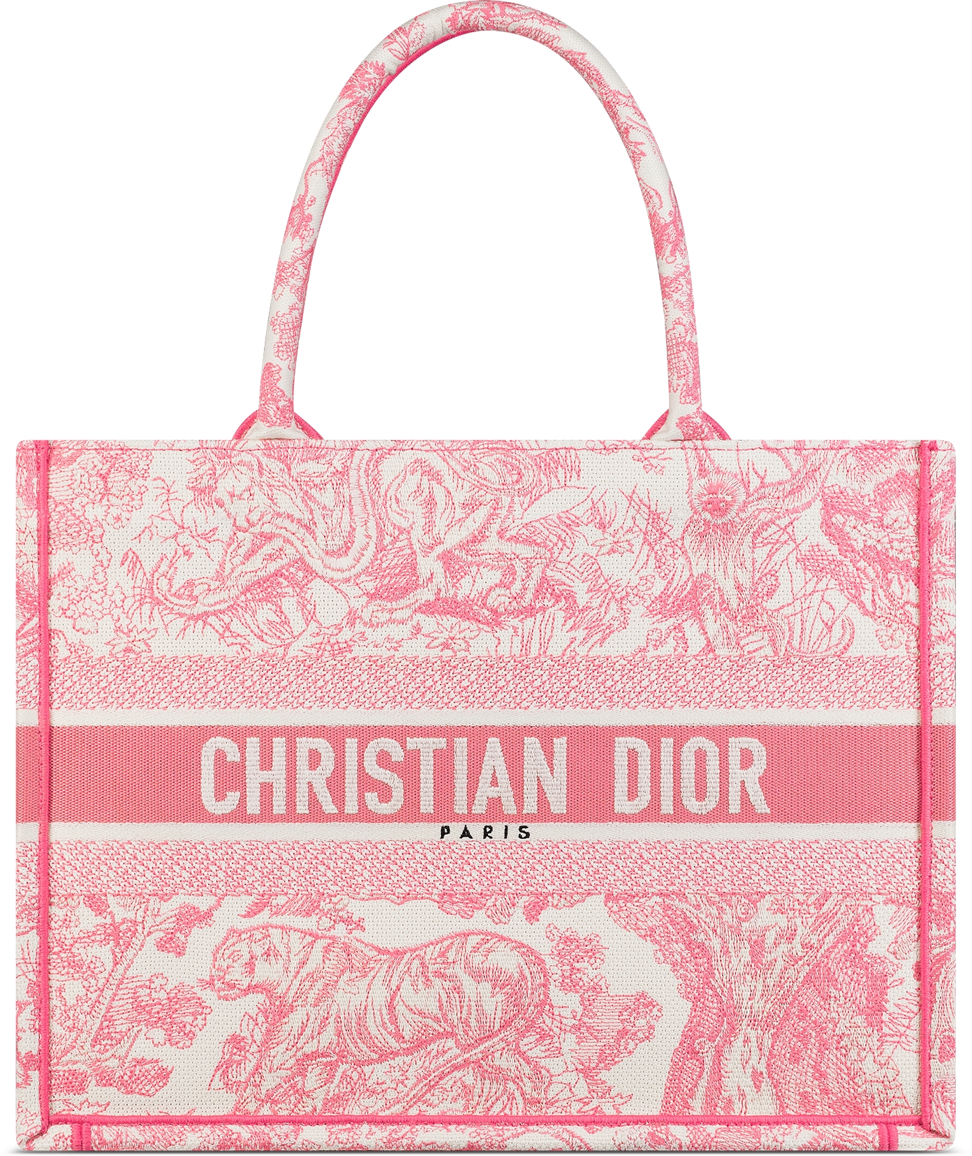 DIOR | Dioriviera Dior Book Tote バッグ ミディアム トワル ドゥ ジュイ エンブロイダリー (36 x 27.5 x  16.5 cm)