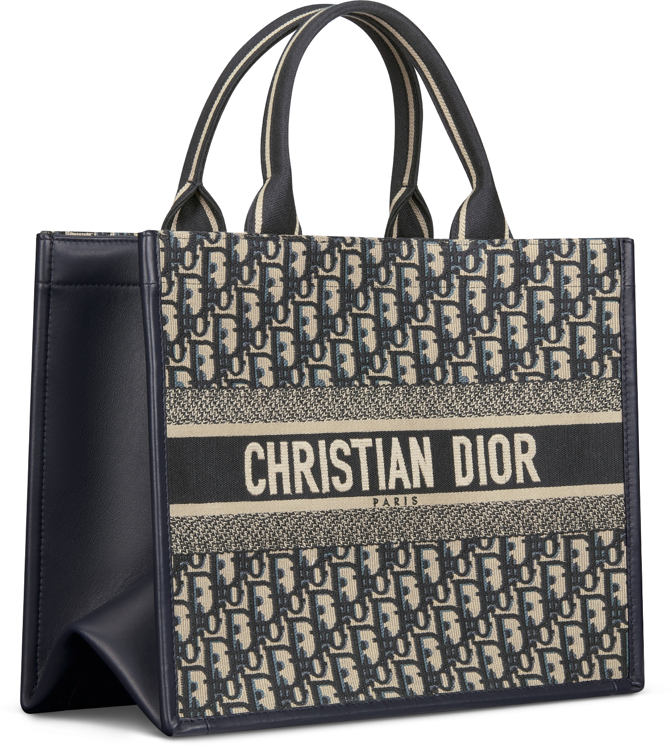 DIOR | Dior Book Tote バッグ ミディアム ディオール オブリーク エンブロイダリー & カーフスキン (36.5 x 28 x  16.5 cm)