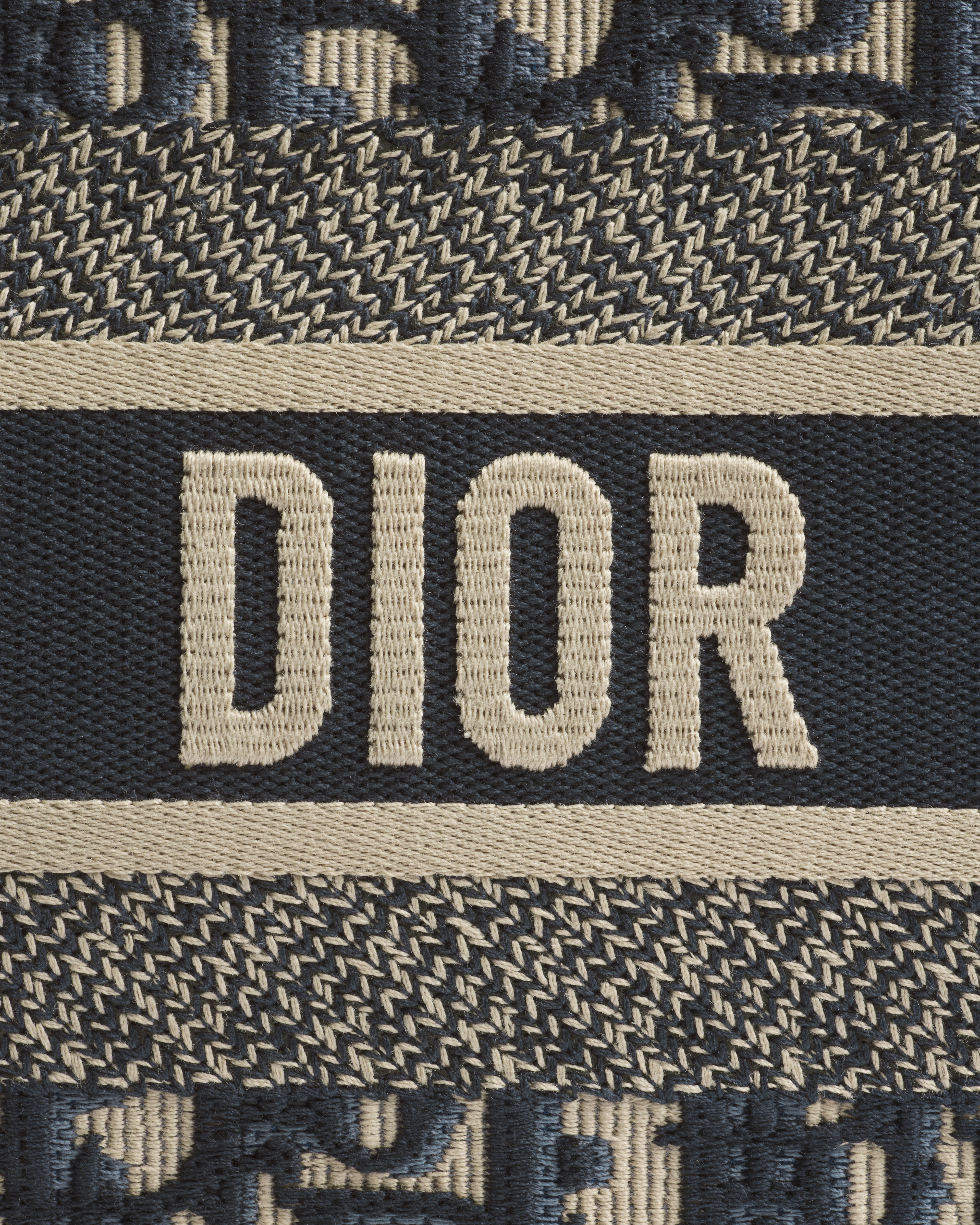 Medium Dior Book Tote Blue Dior Oblique Embroidery and Calfskin (36.5 x 28 x 16.5 cm) E09