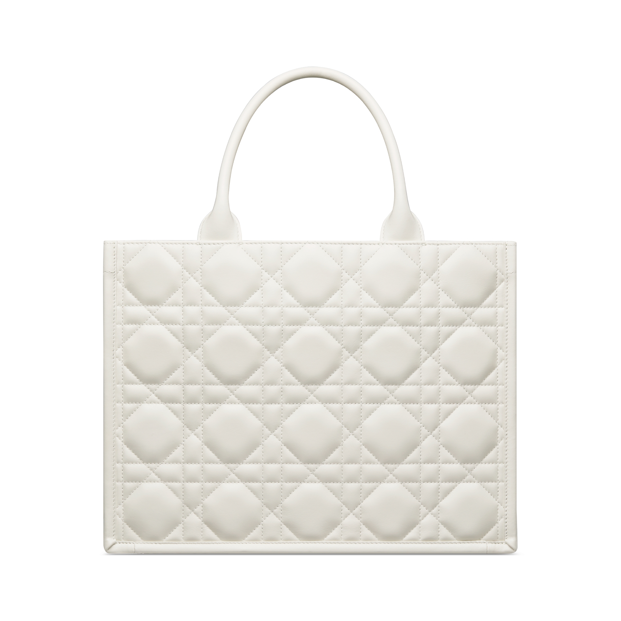 Mittelgroße Dior Book Tote Macrocannage Kalbsleder in Latte (36,5 x 28 x 16,5 cm) E08